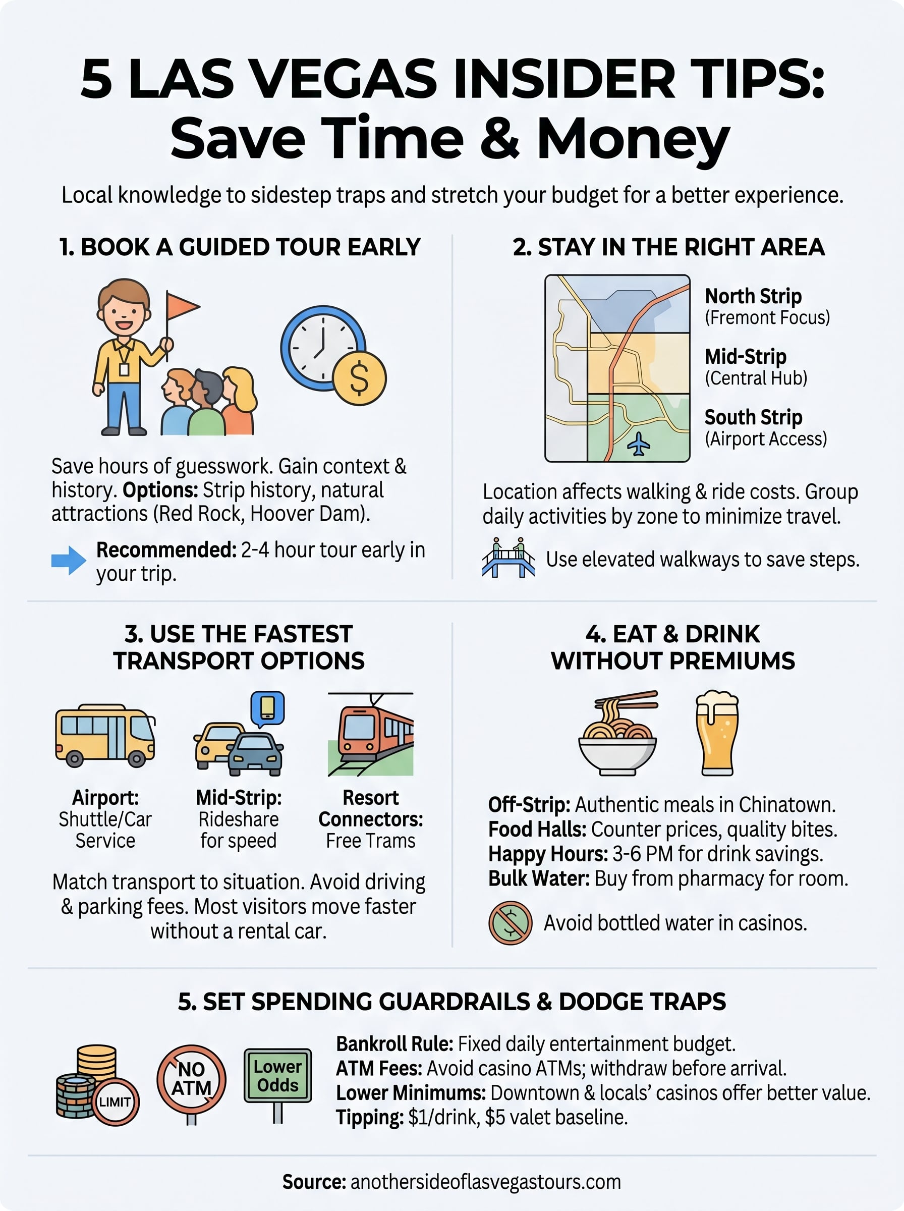 las vegas insider tips infographic
