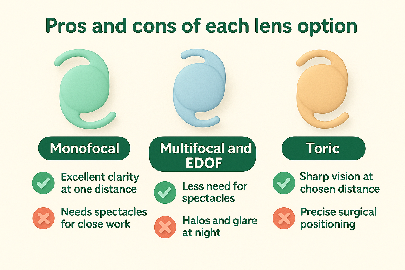 Multifocal and EDOF lens considerations