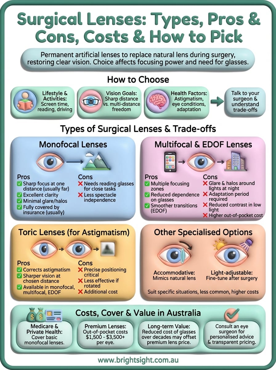 surgical lenses infographic