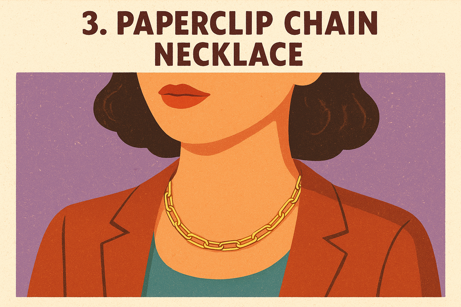3. Paperclip chain necklace