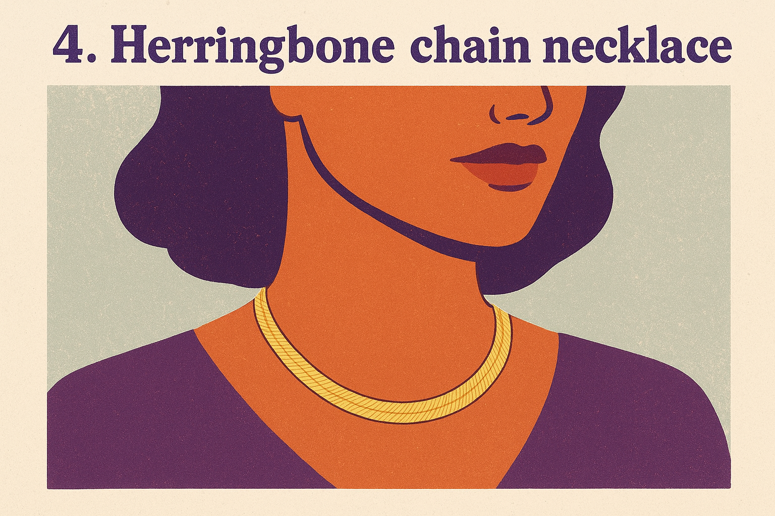 4. Herringbone chain necklace
