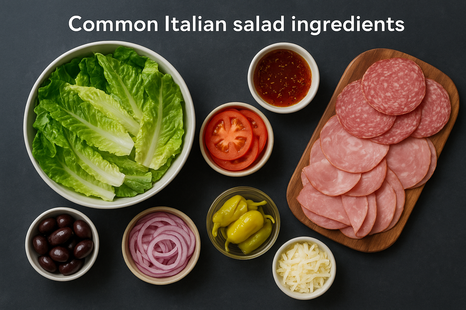 Common Italian salad ingredients