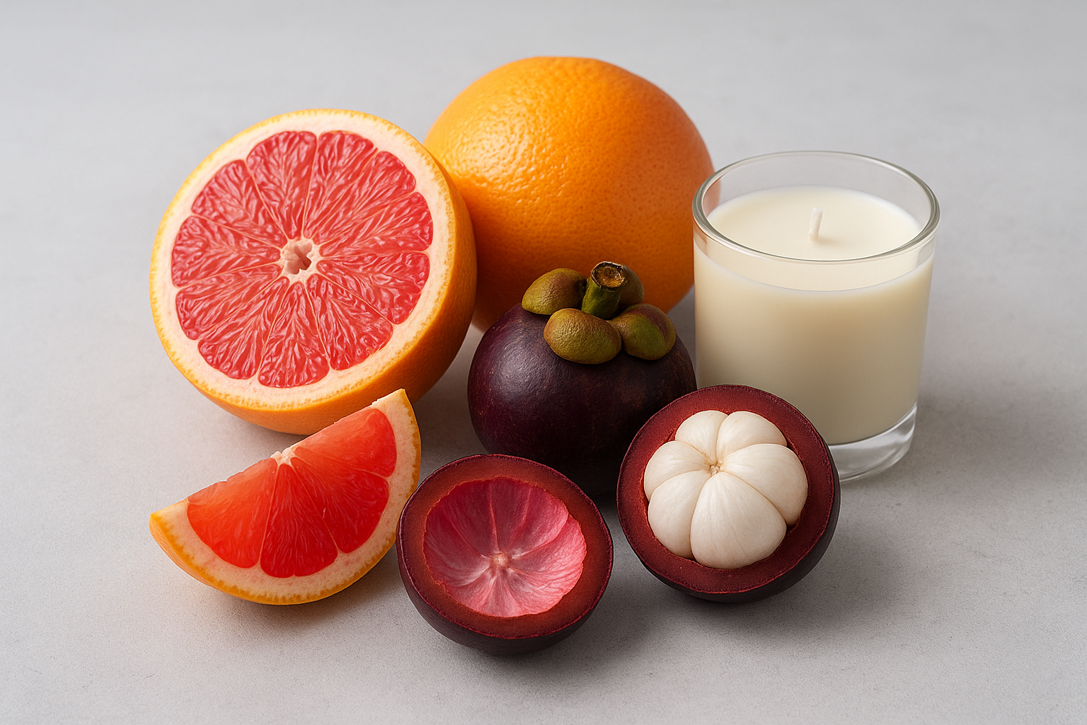 6. Grapefruit and mangosteen