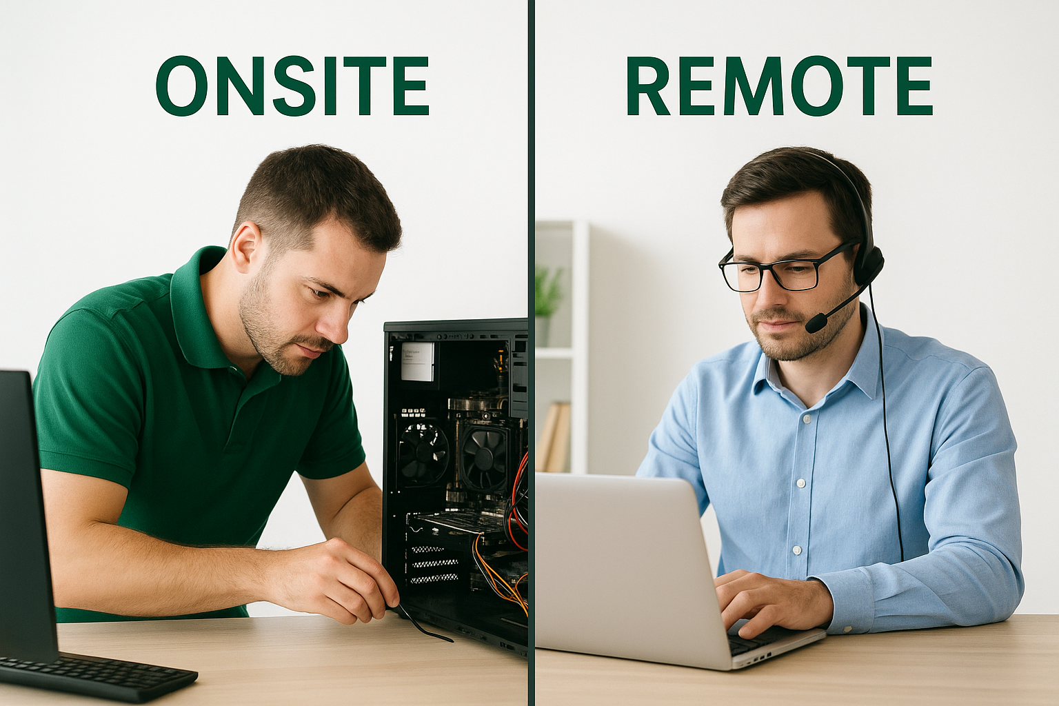 Onsite vs. remote IT support and when each fits
