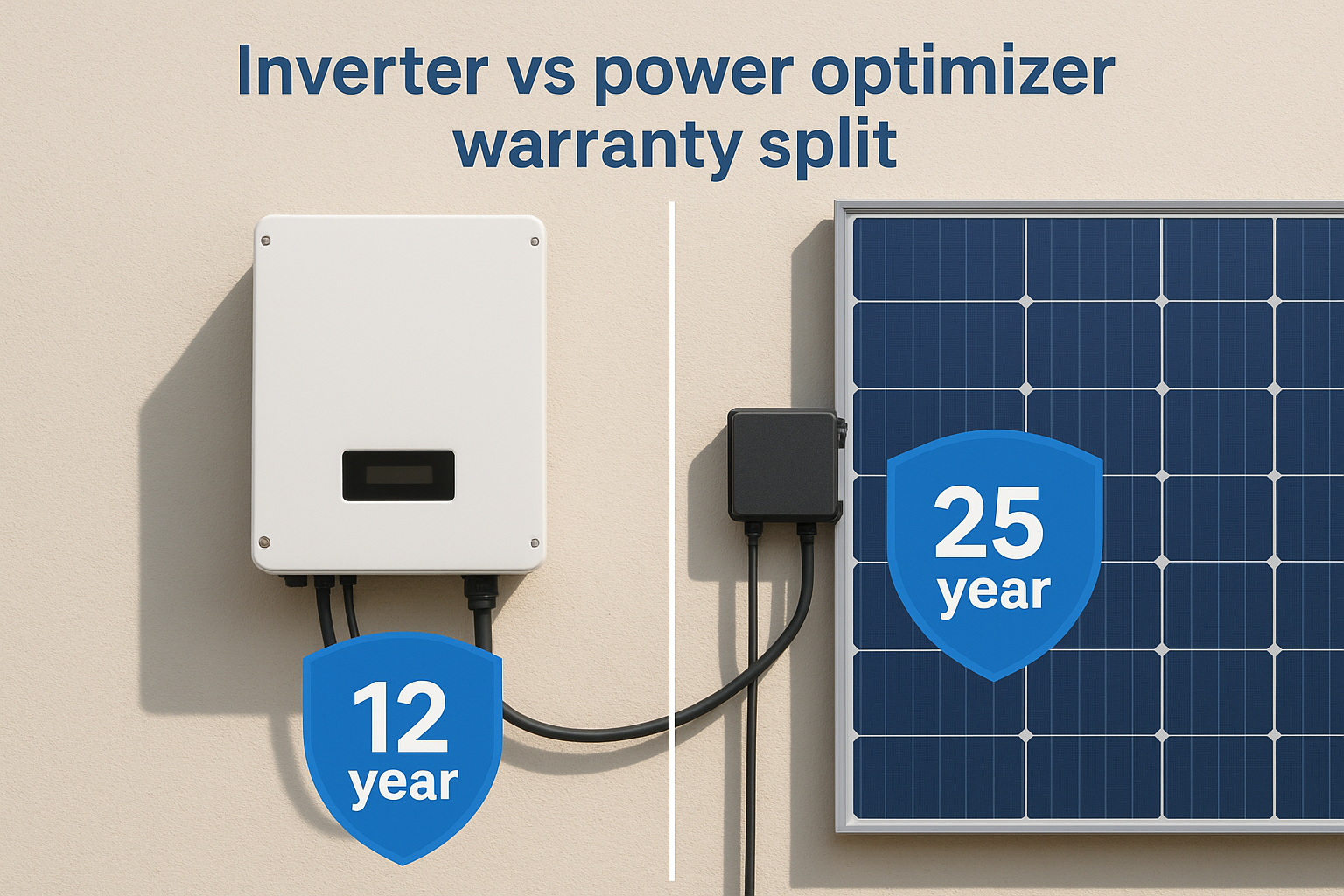 Inverter vs power optimizer warranty split