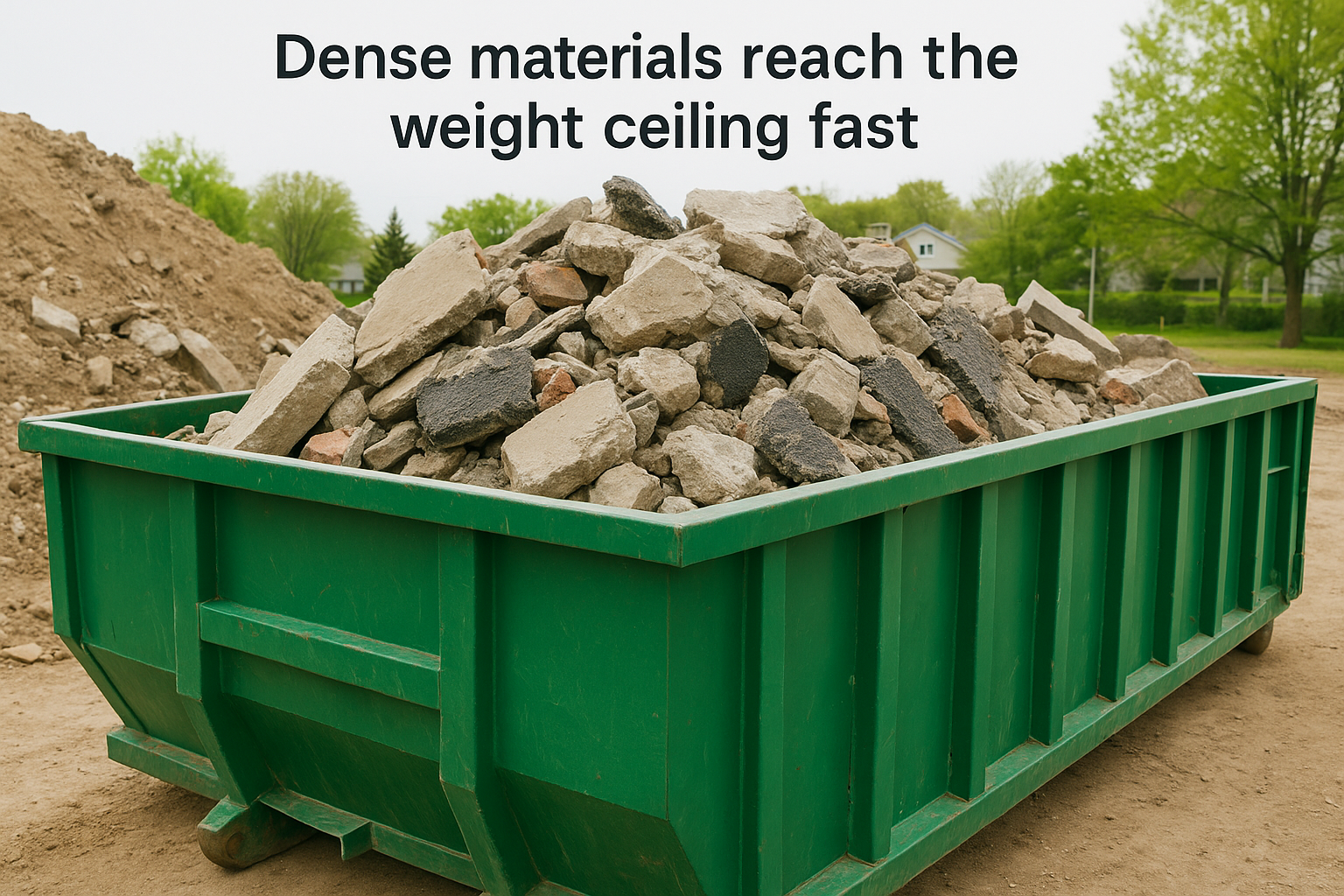 Dense materials reach the weight ceiling fast