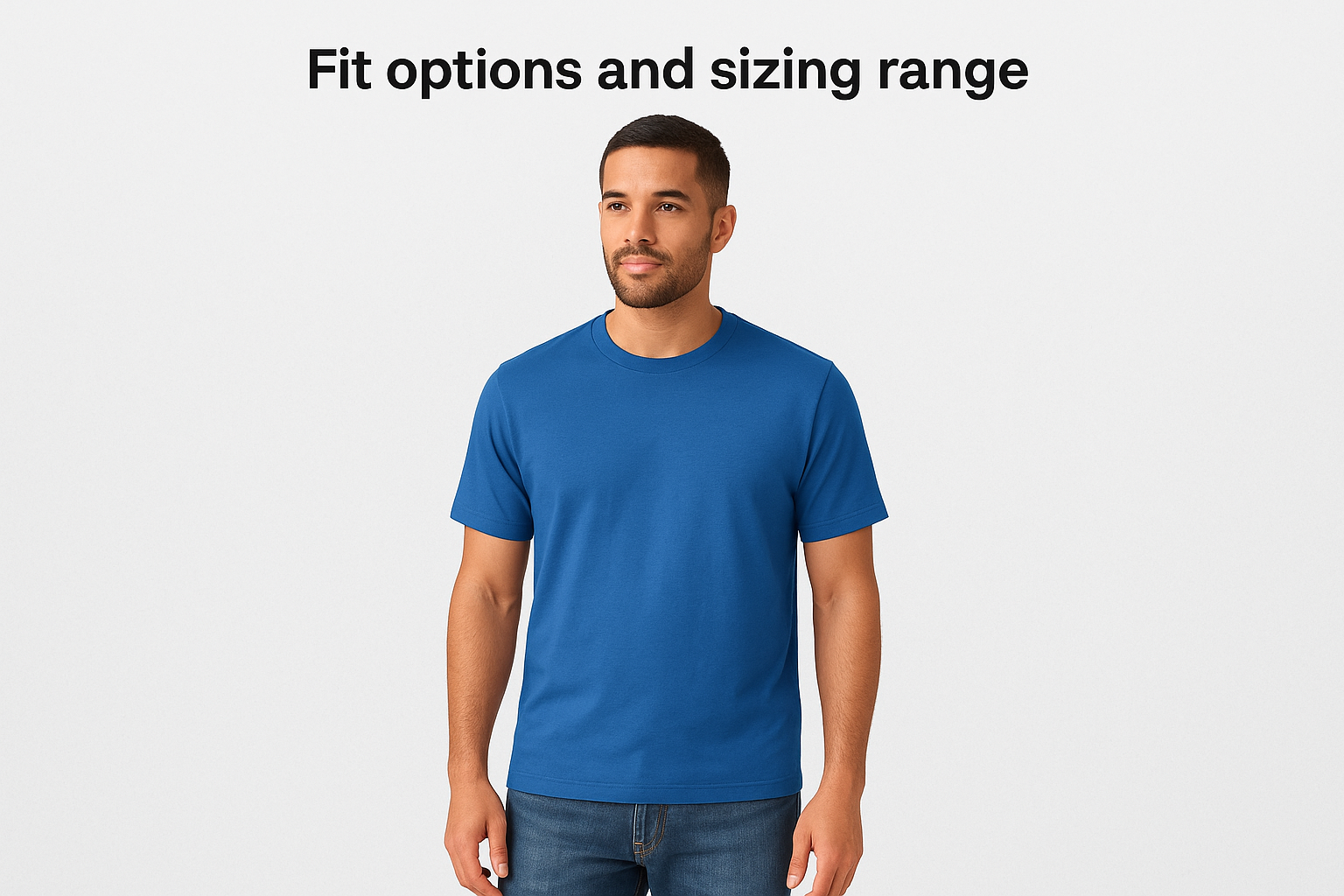 Fit options and sizing range