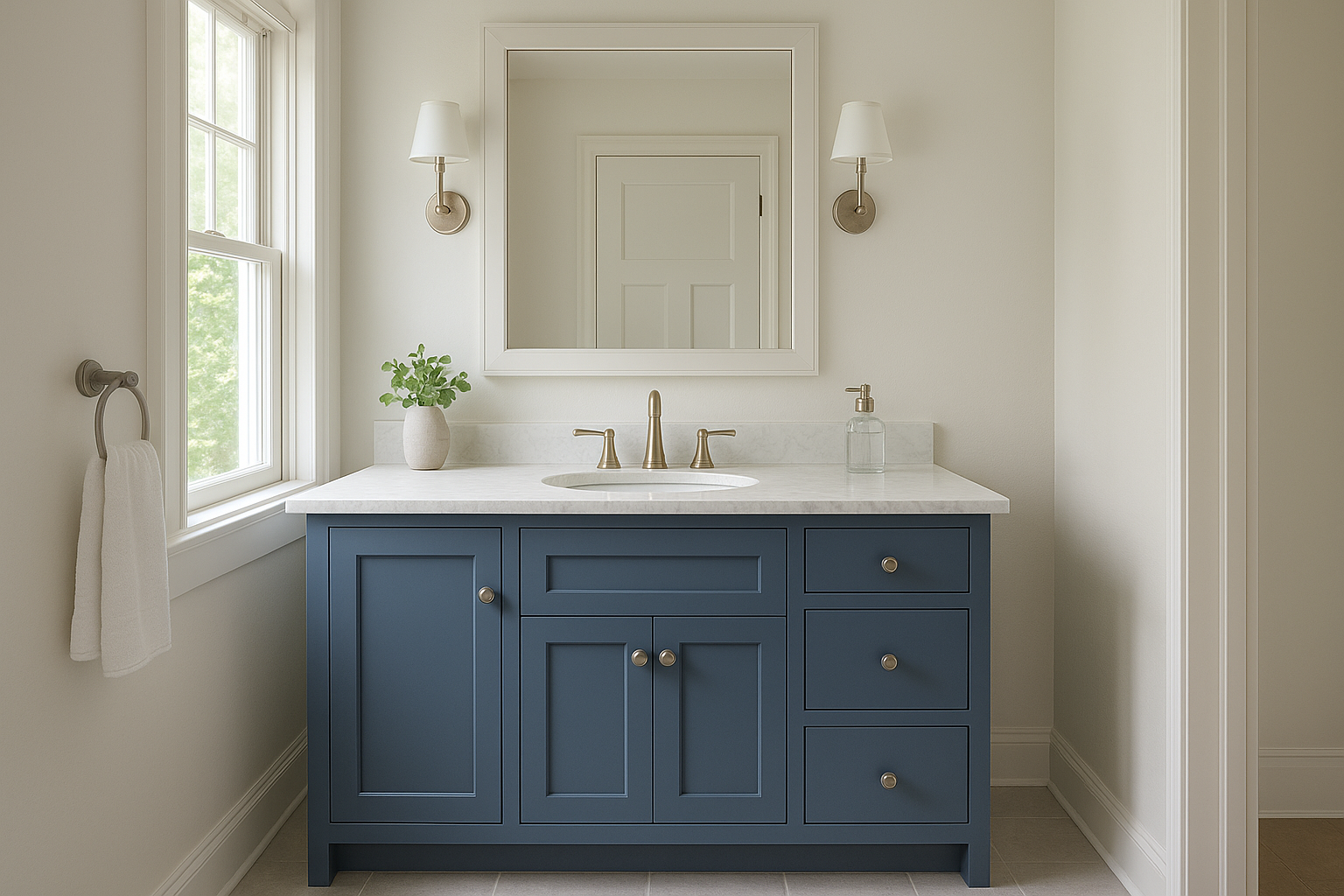 1. Commission a custom vanity built for your space