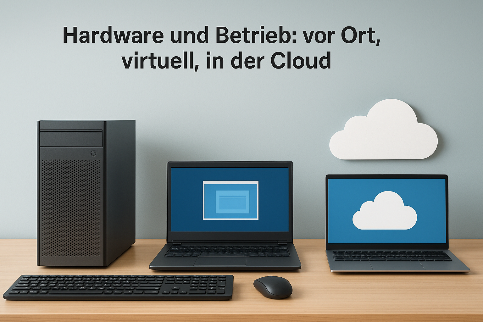 Hardware und Betrieb: vor Ort, virtuell, in der Cloud