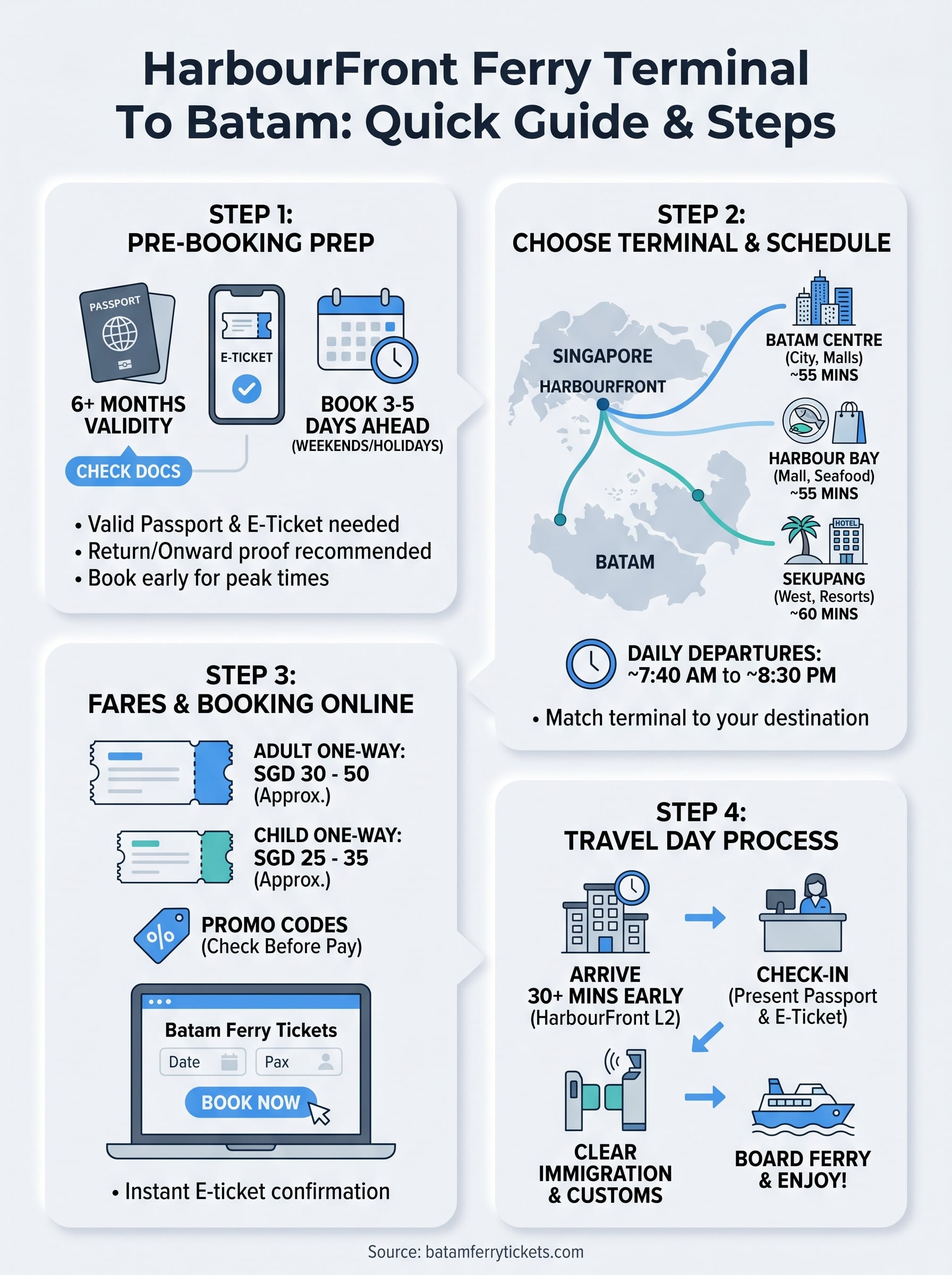 harbourfront ferry terminal to batam infographic