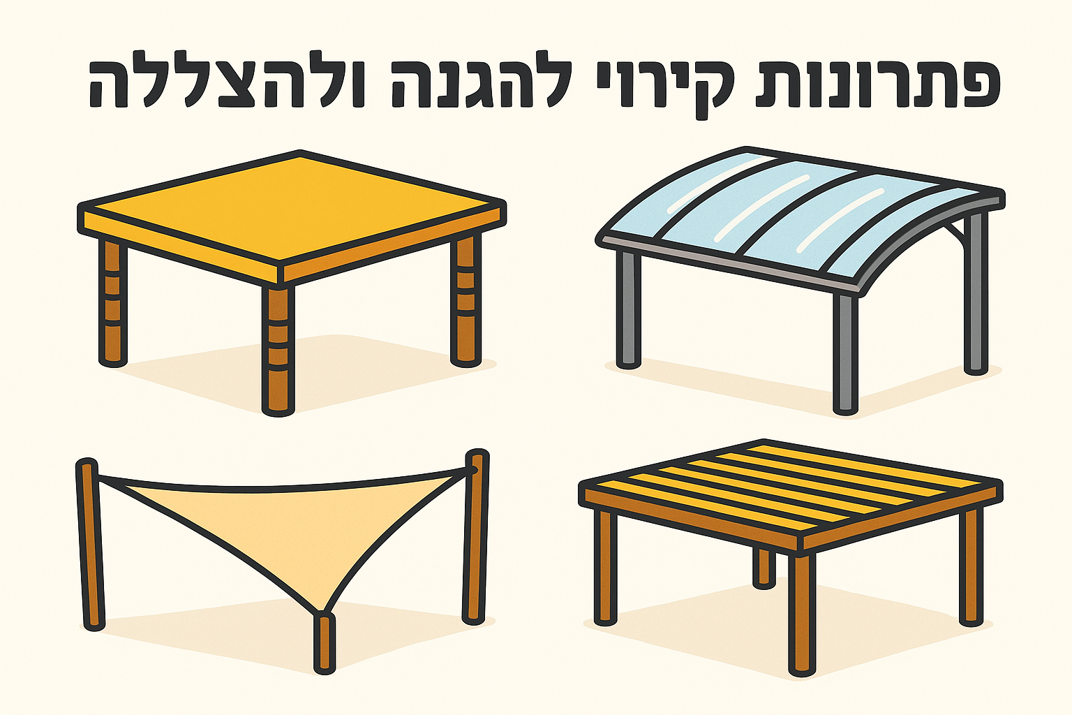 פתרונות קירוי להגנה ולהצללה