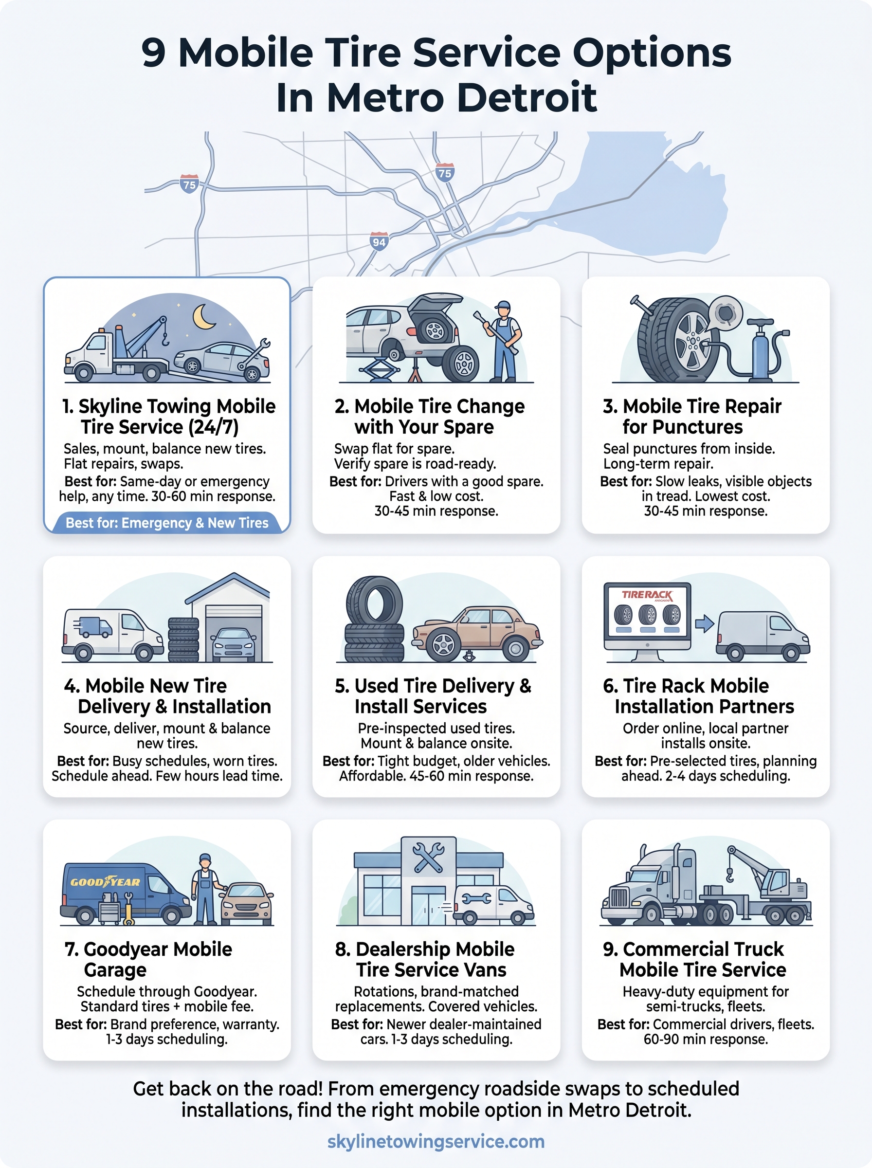 mobile tire service near me infographic