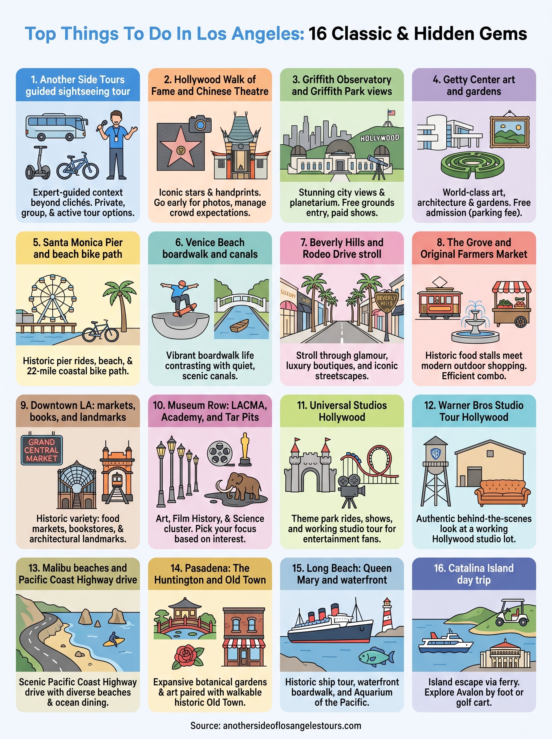 top things to do in los angeles infographic