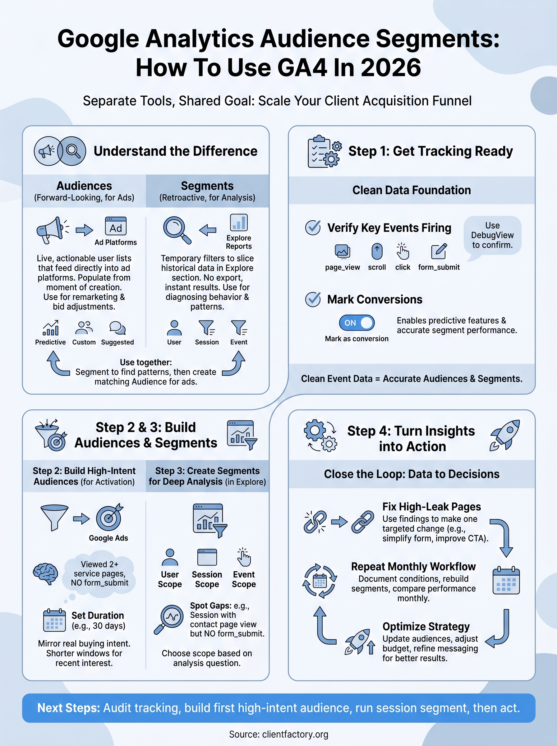 google analytics audience segments infographic