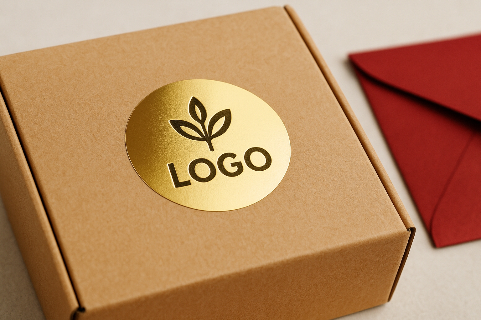 5. Foil and metallic logo stickers