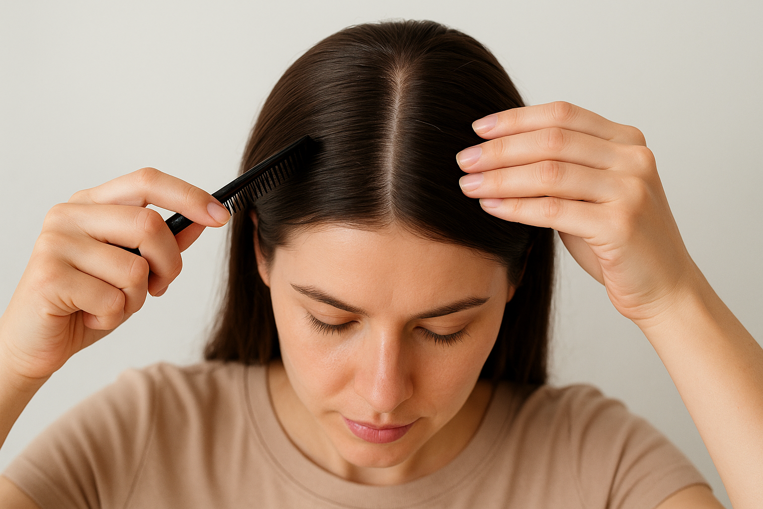 Part your hair before you start
