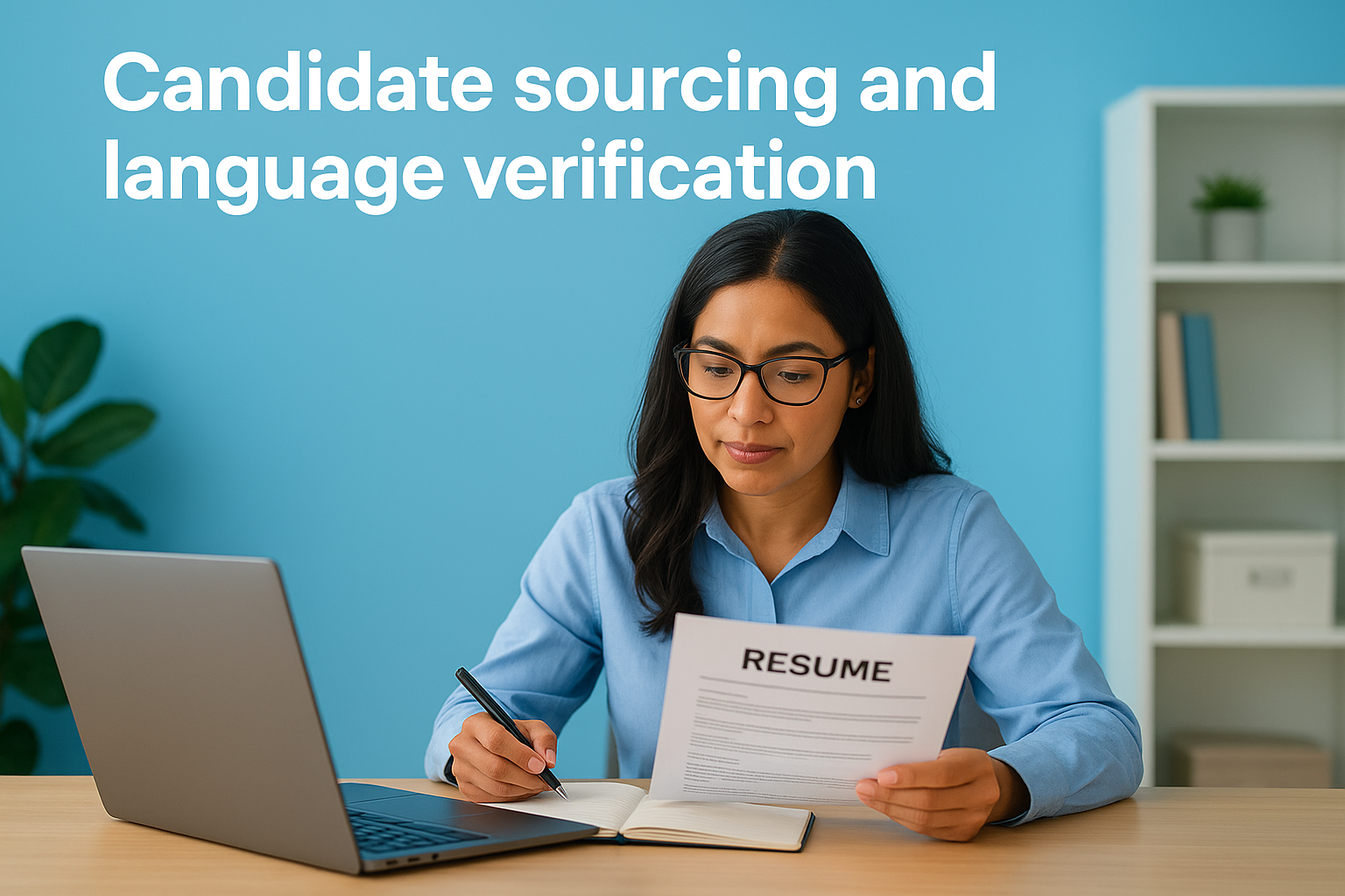 Candidate sourcing and language verification