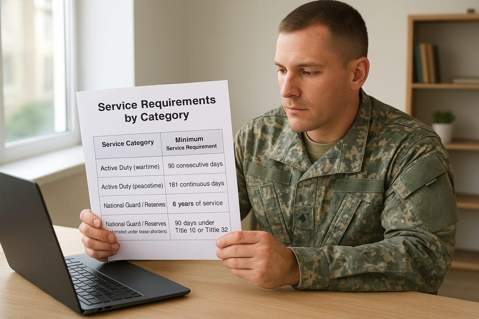 Service requirements by category