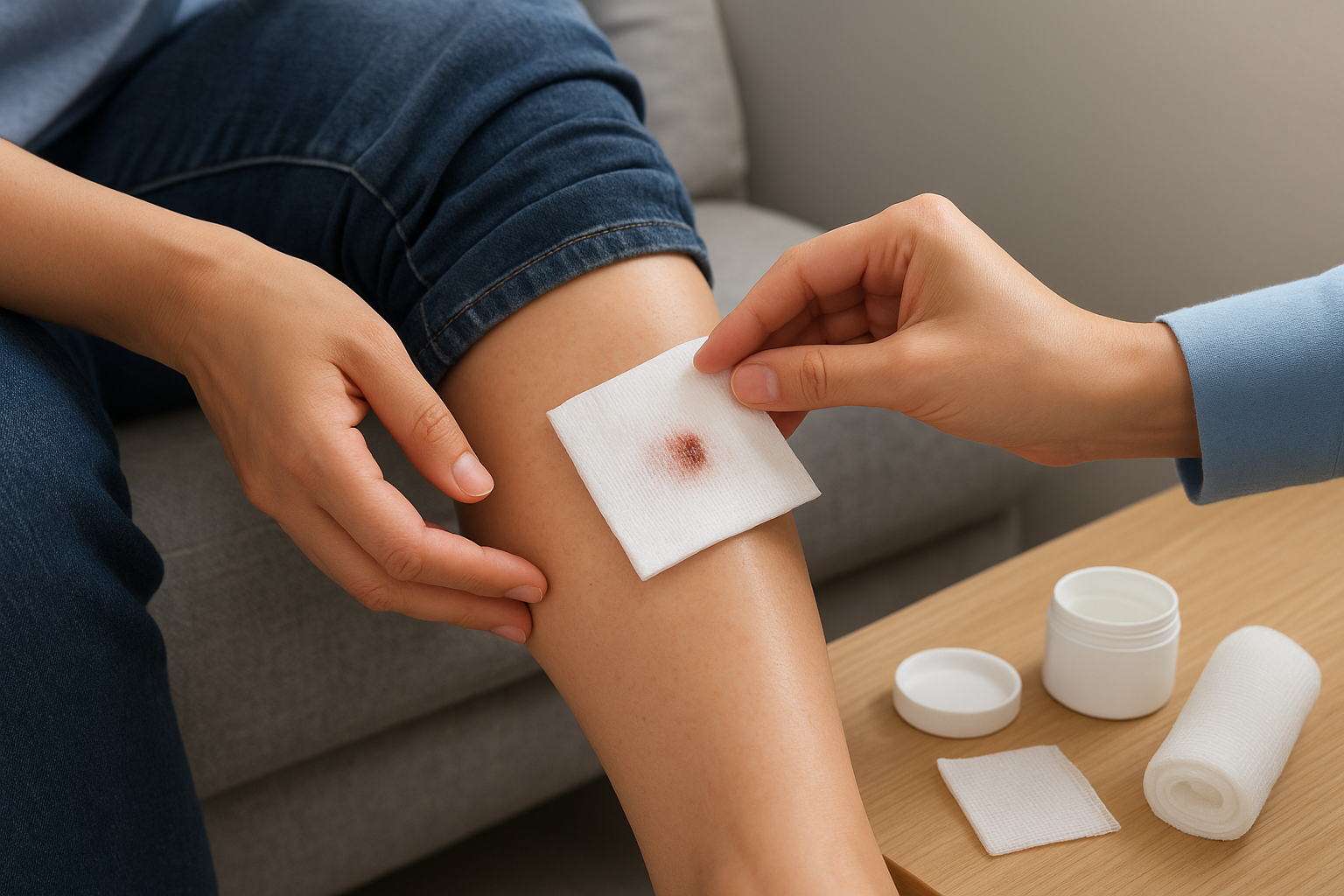 Dressing changes and monitoring at home