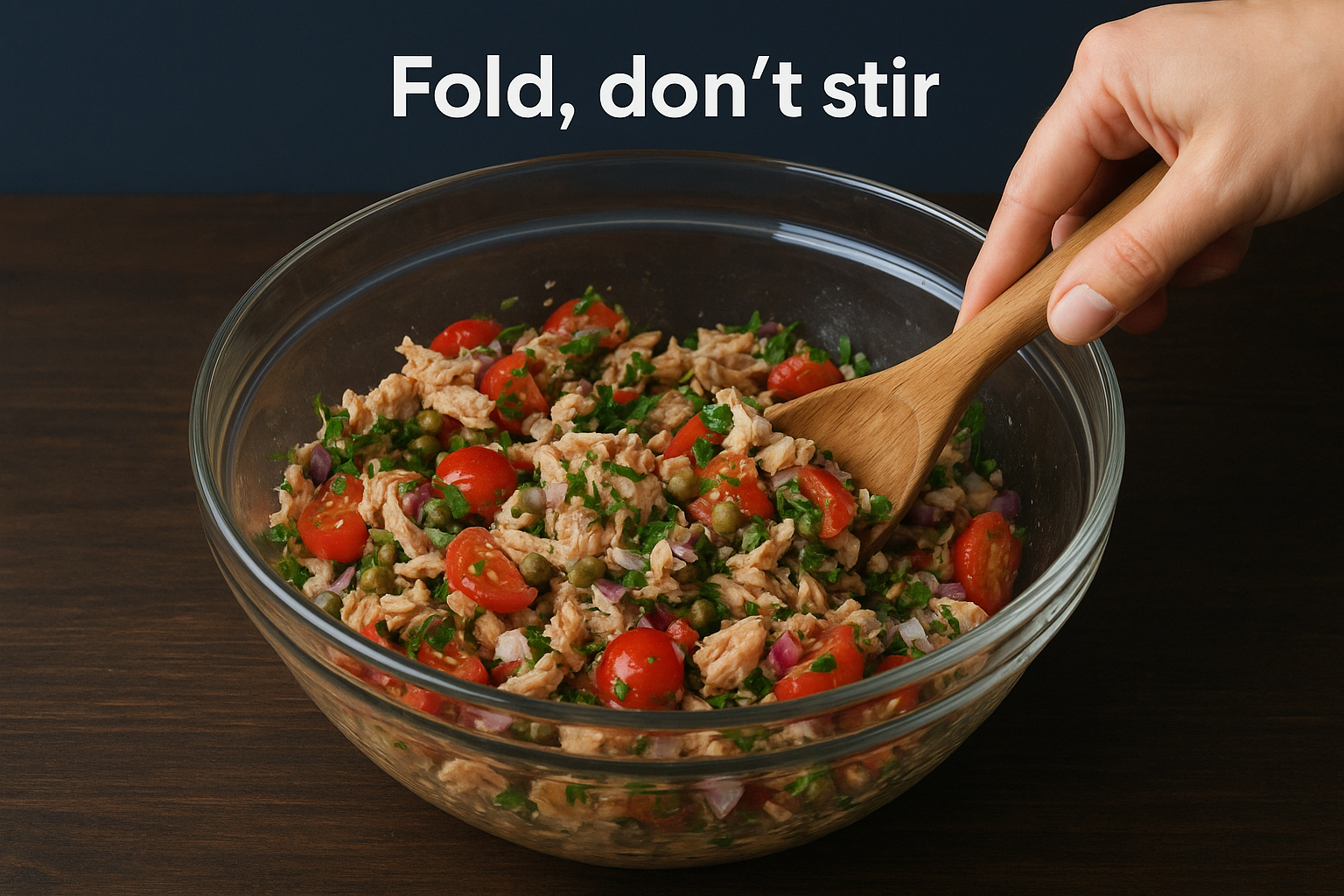 Fold, don't stir