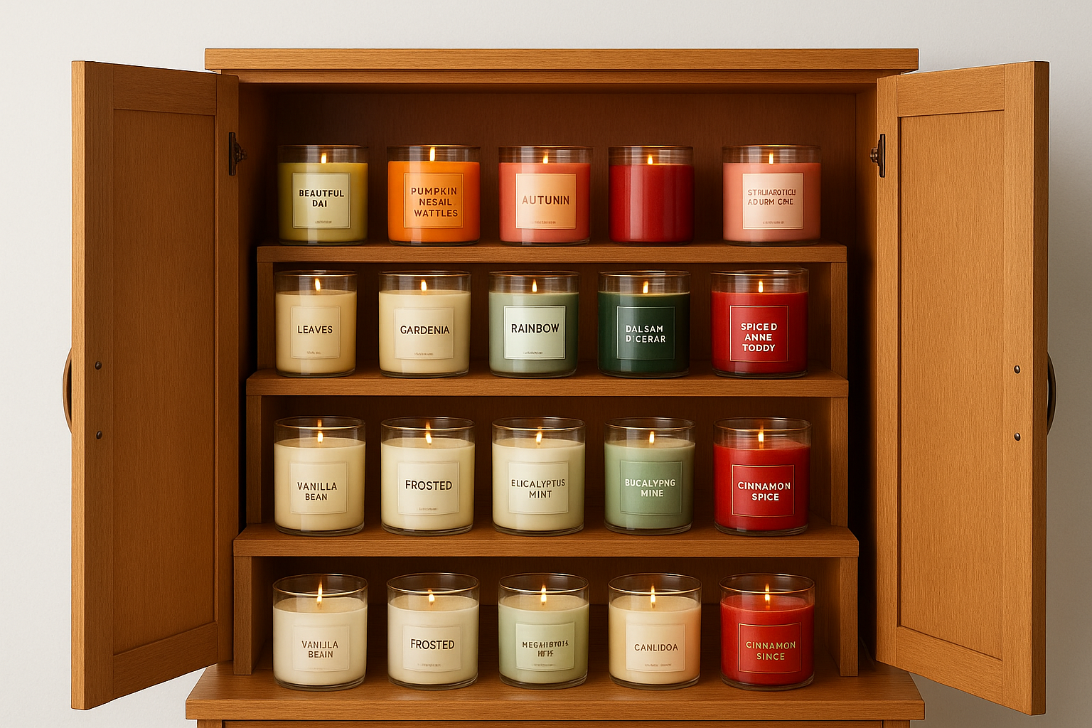 8. Create a dedicated candle cabinet with risers