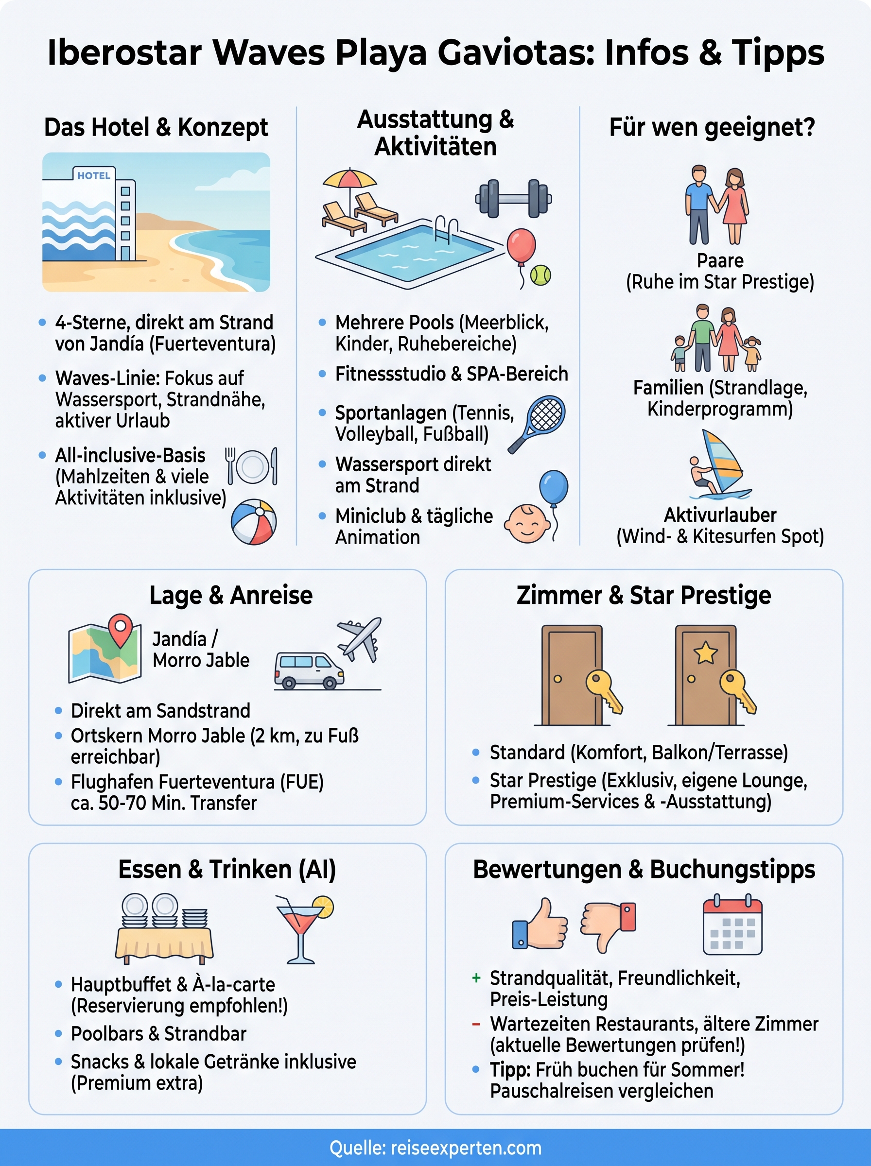 iberostar waves playa gaviotas infographic