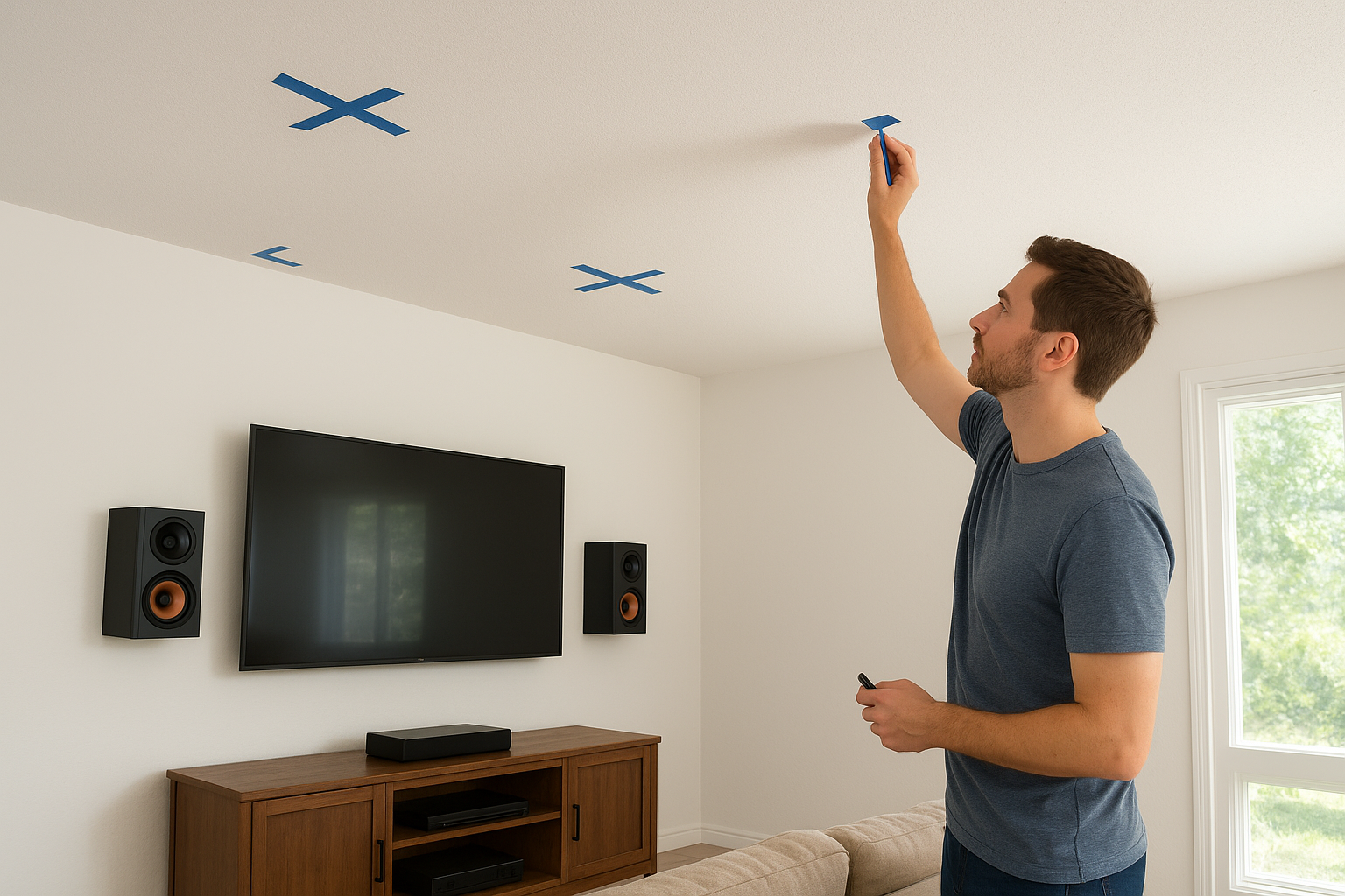 Home theater and surround sound placement