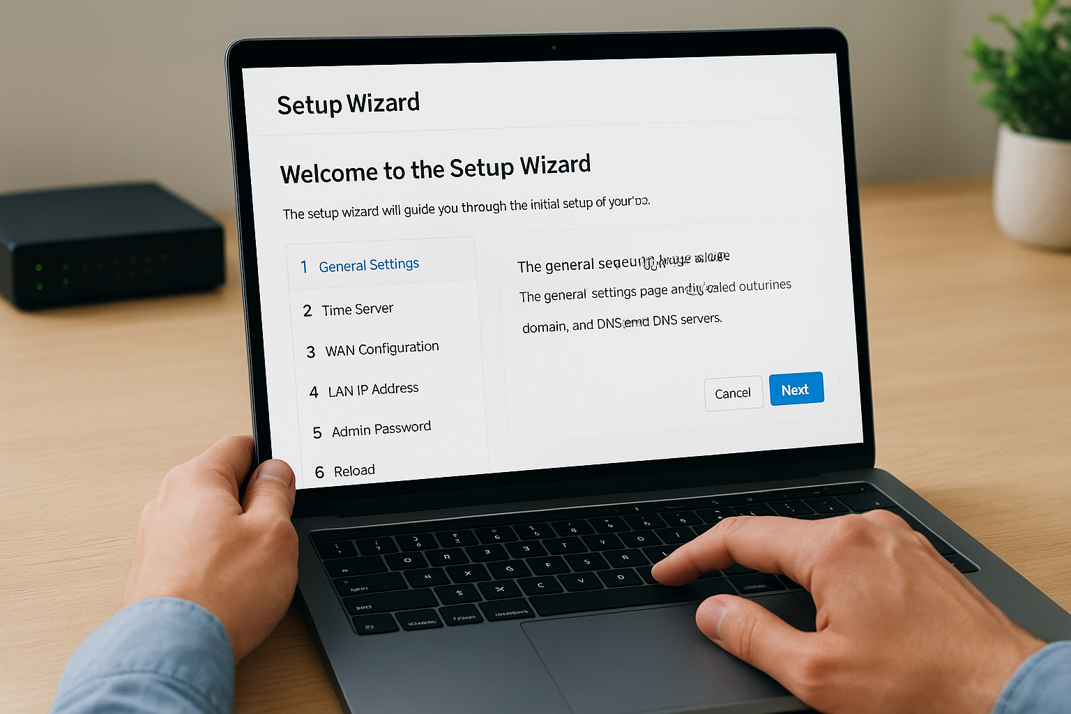 Run through the setup wizard