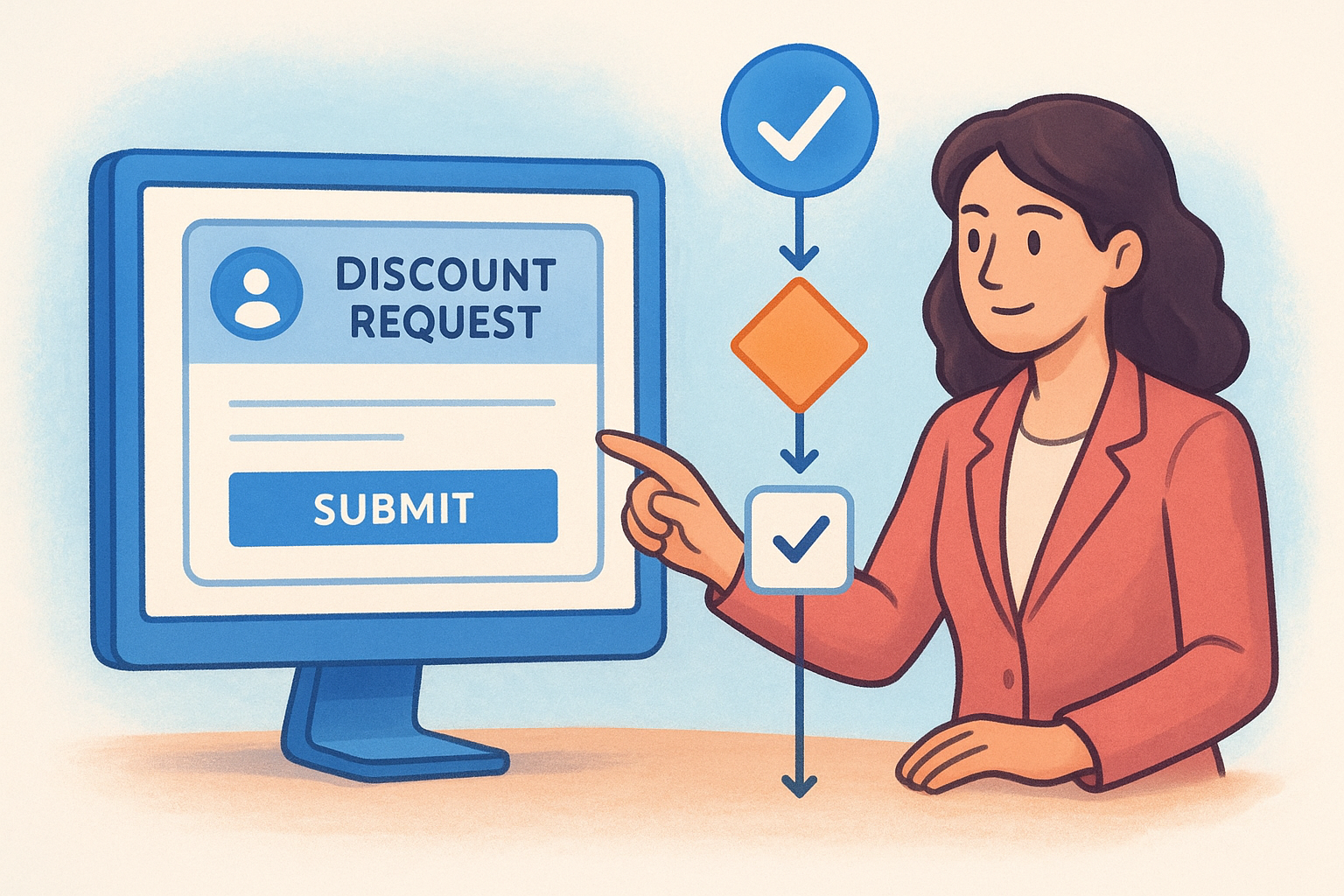 Build an approval flow for discounts and exceptions