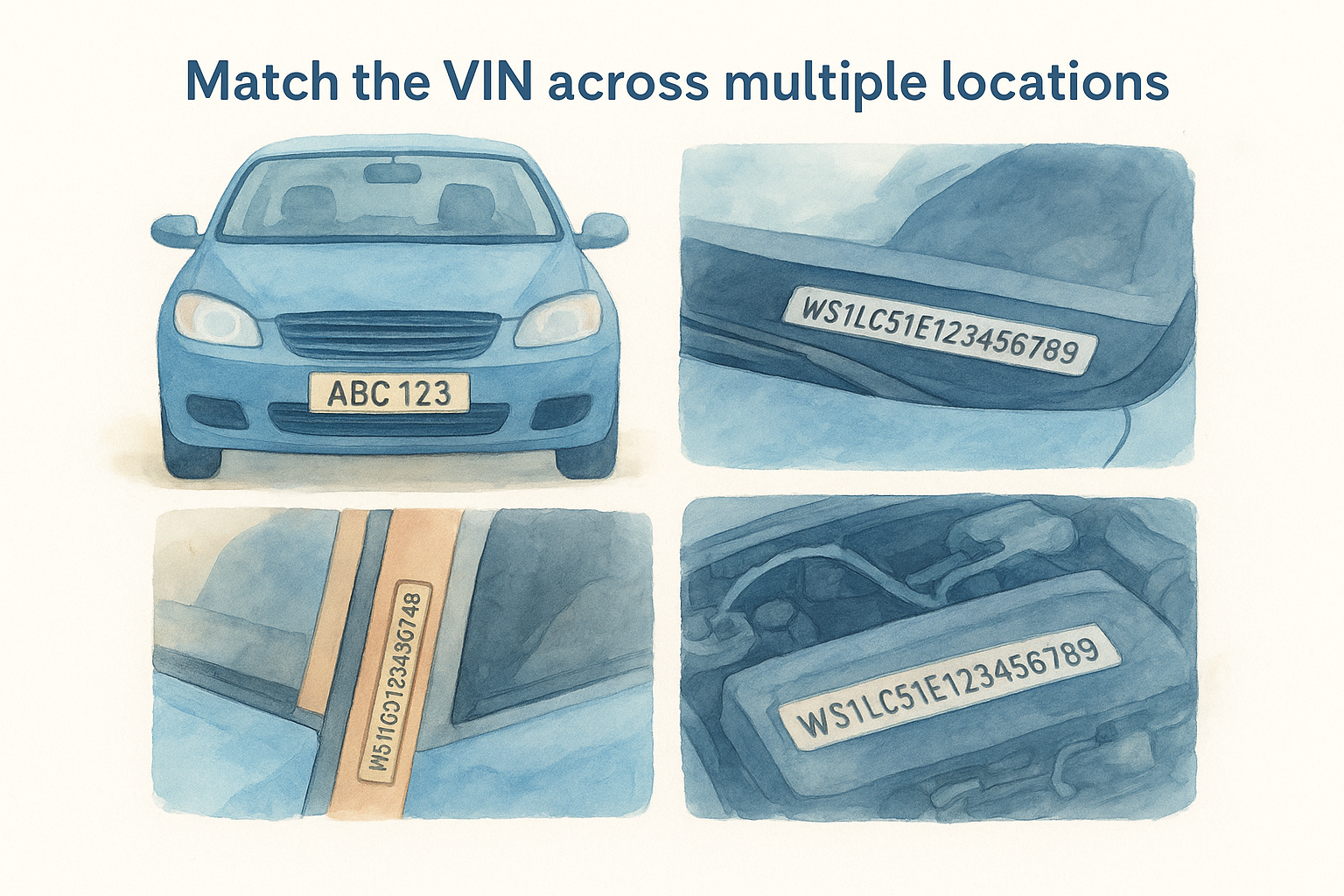 Match the VIN across multiple locations