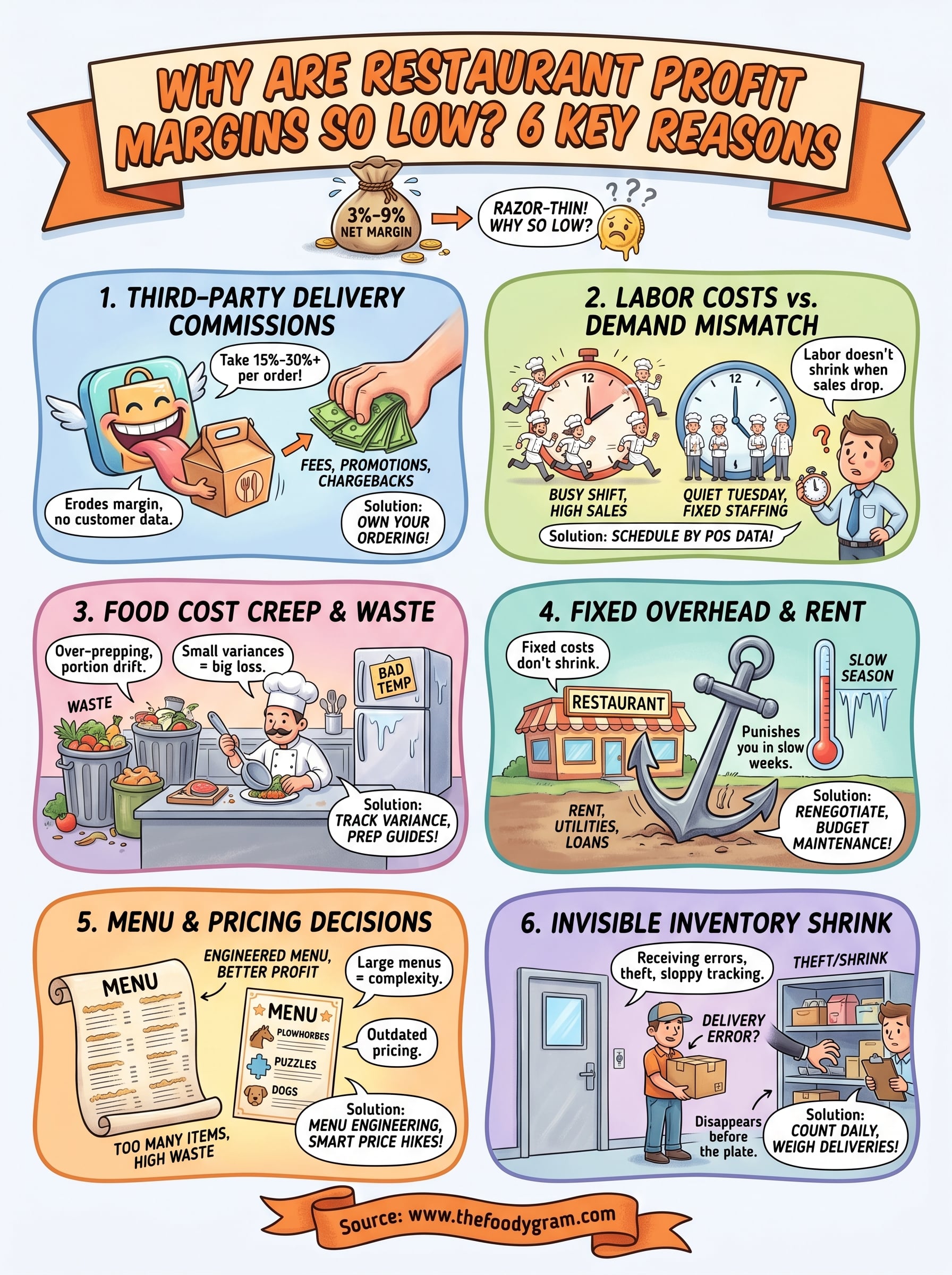 why are restaurant profit margins so low infographic