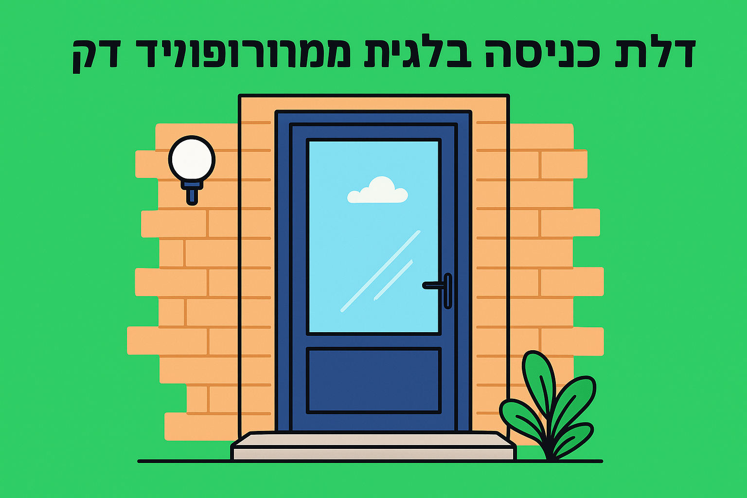 1. דלת כניסה בלגית מפרופיל דק של ארטפרו