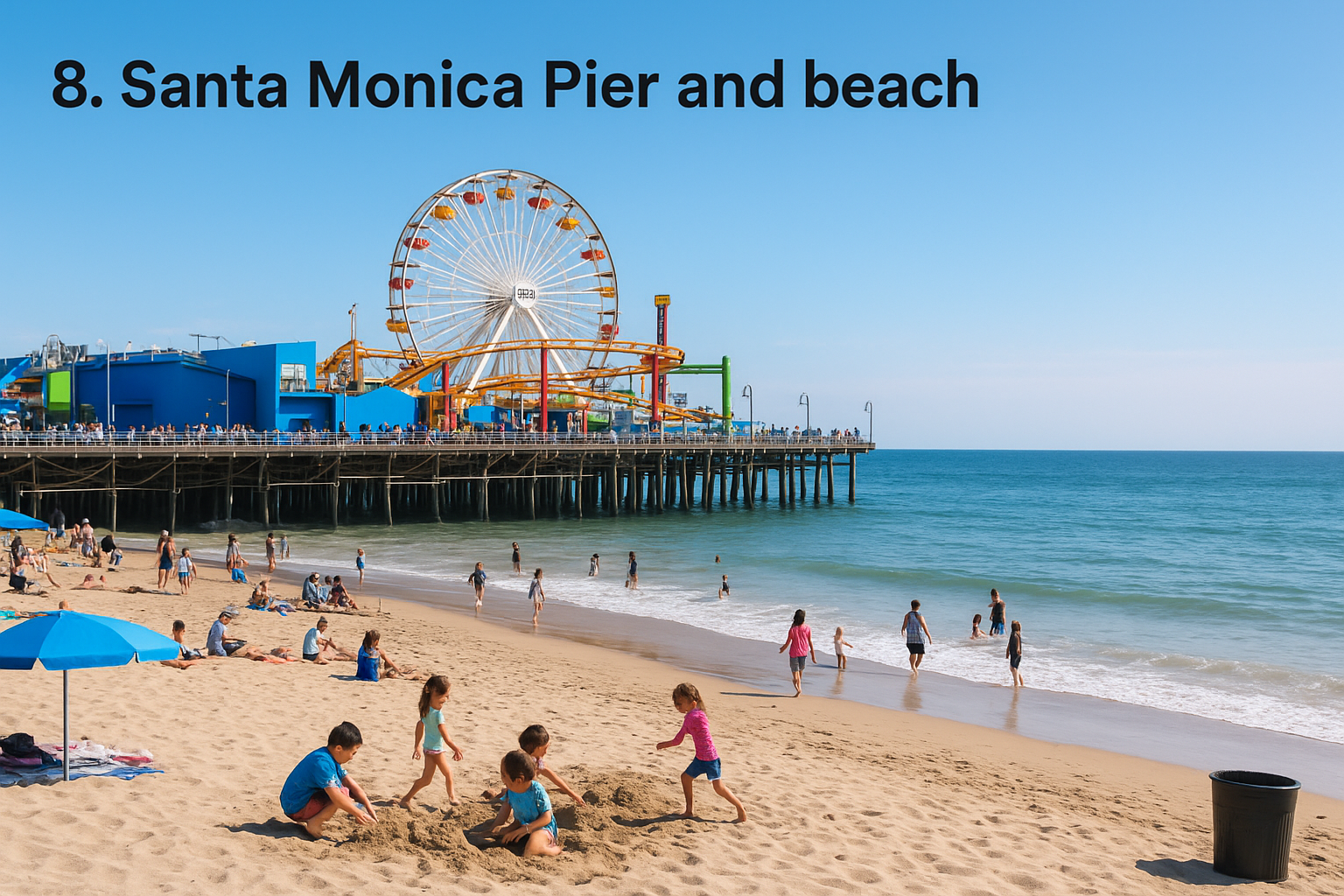 8. Santa Monica Pier and beach