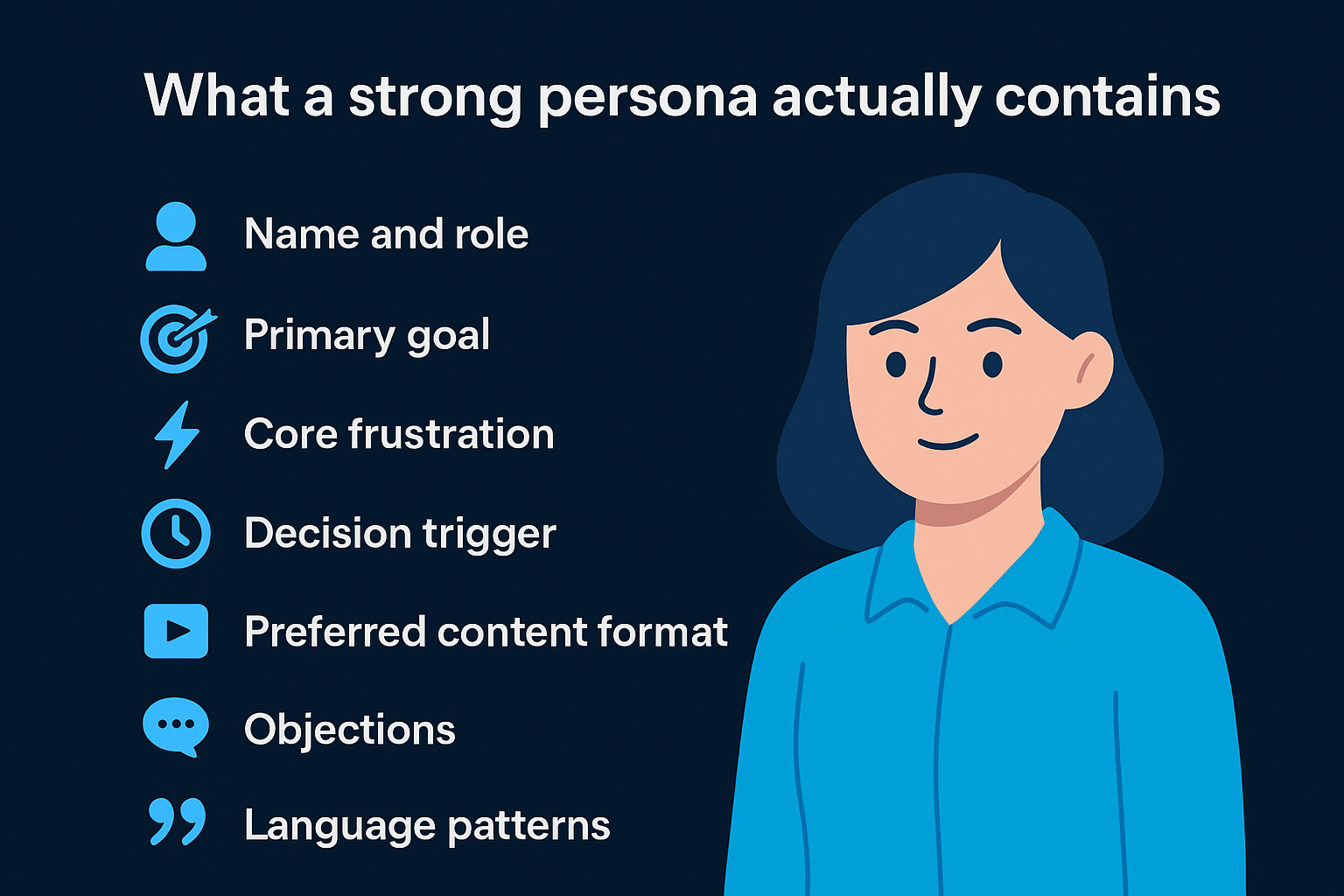 What a strong persona actually contains