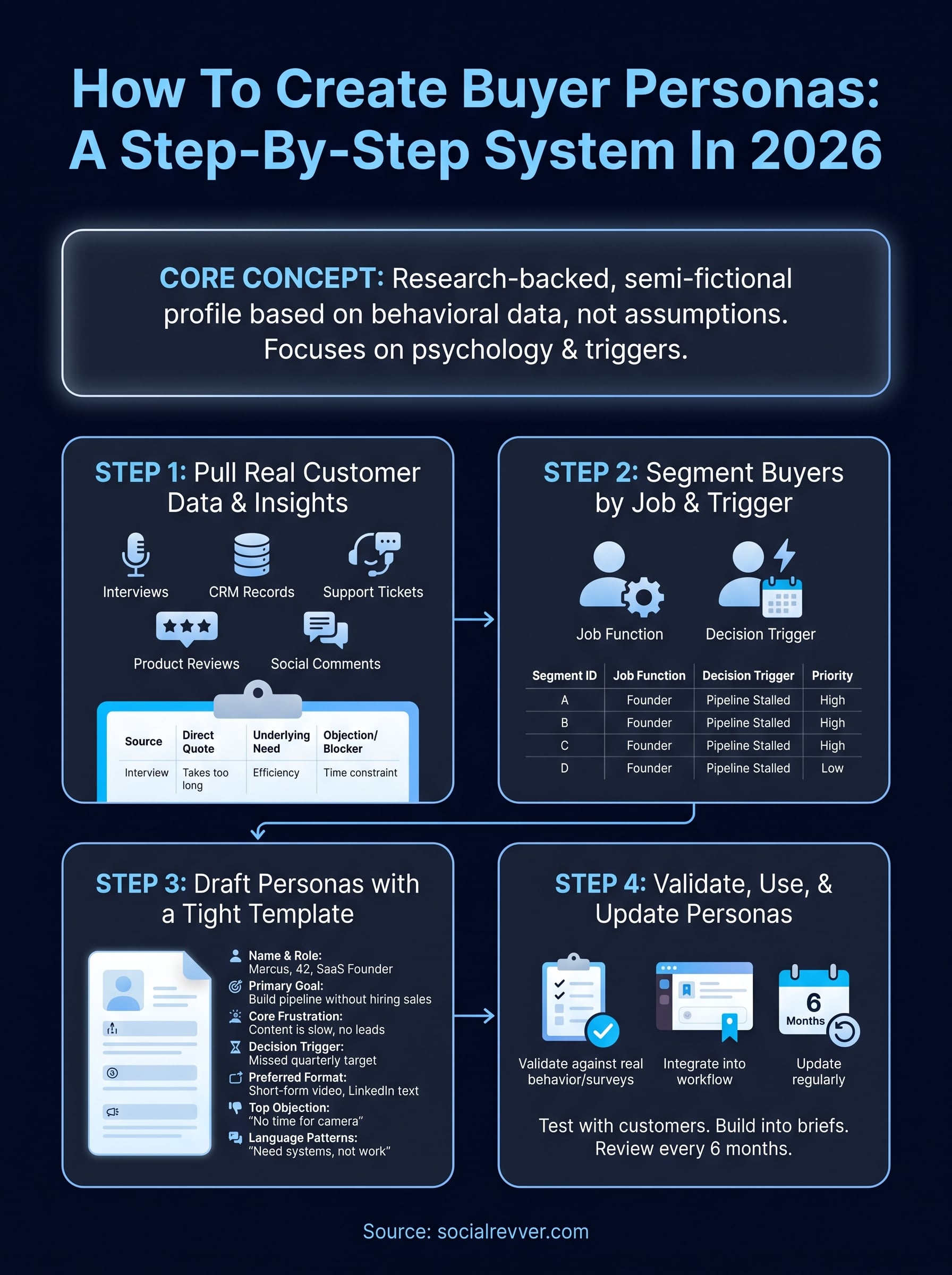 how to create buyer personas infographic