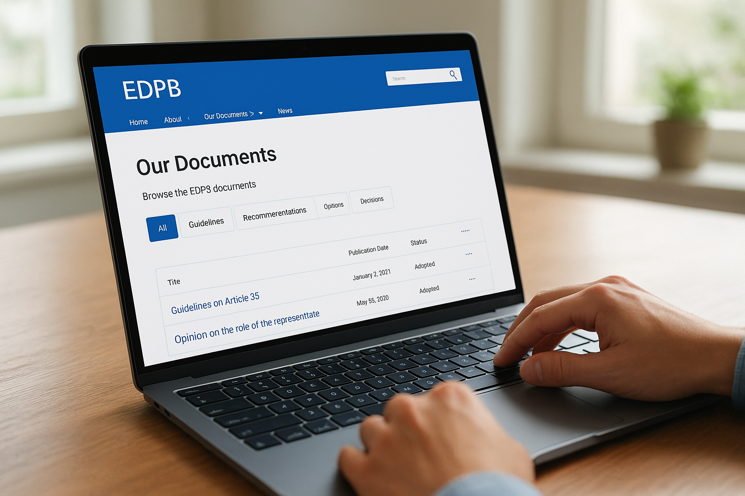 The EDPB website