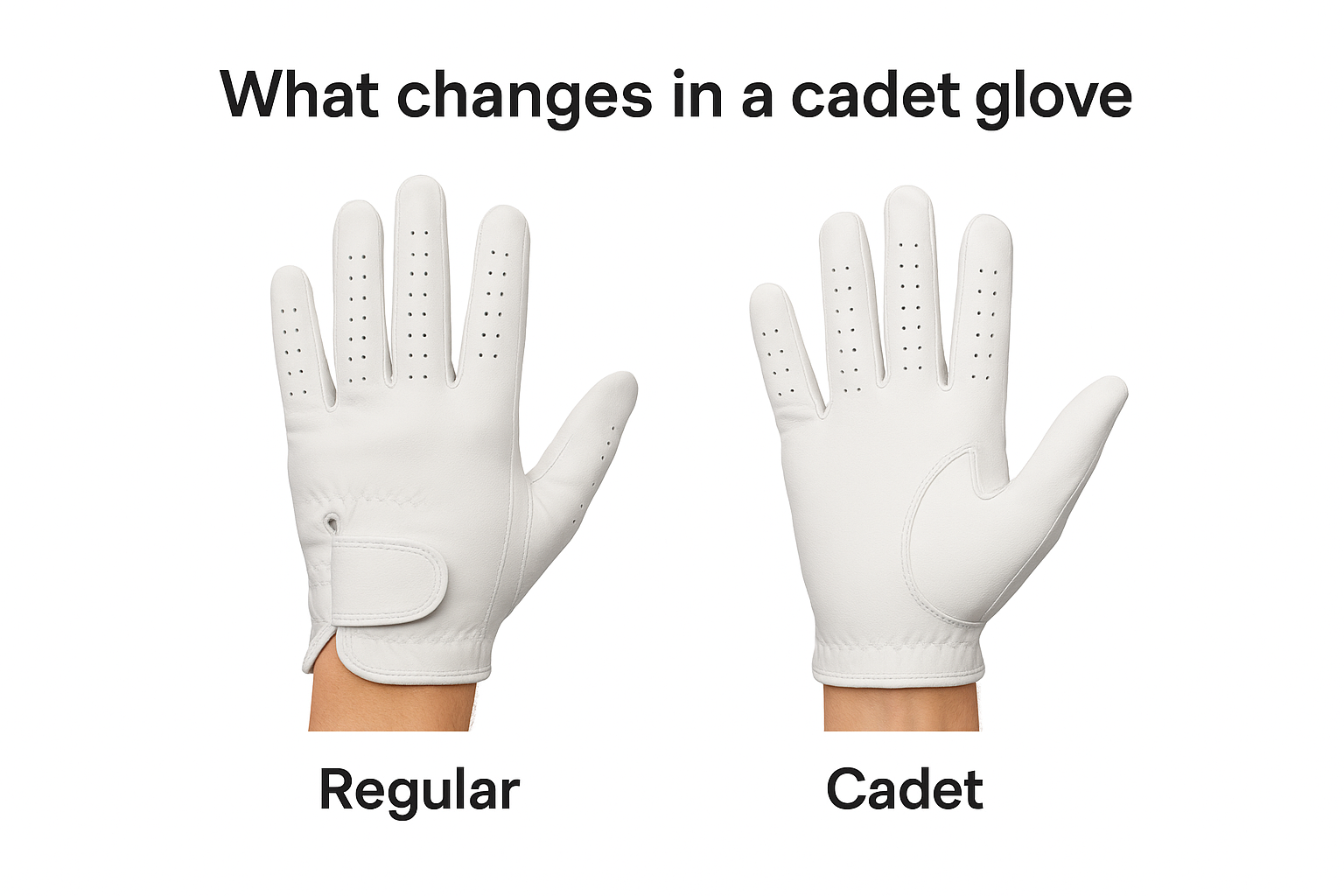 What changes in a cadet glove