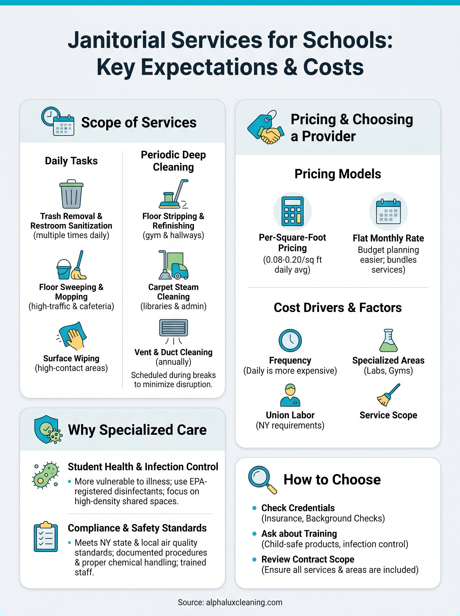 janitorial services for schools infographic