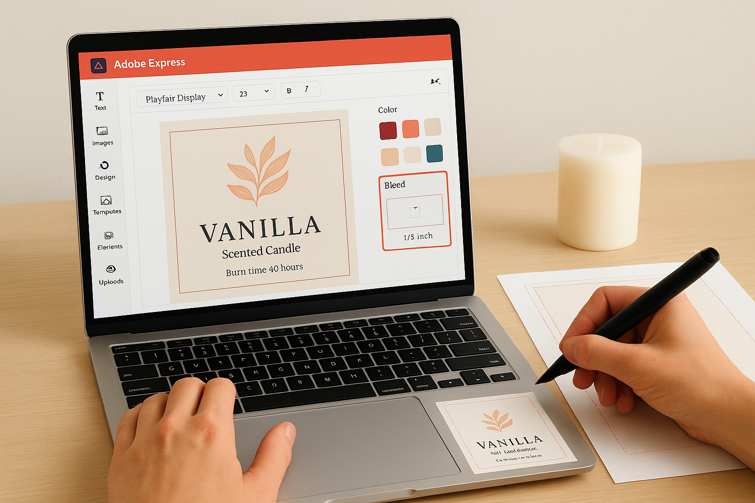 How to set up label bleed and safe margins