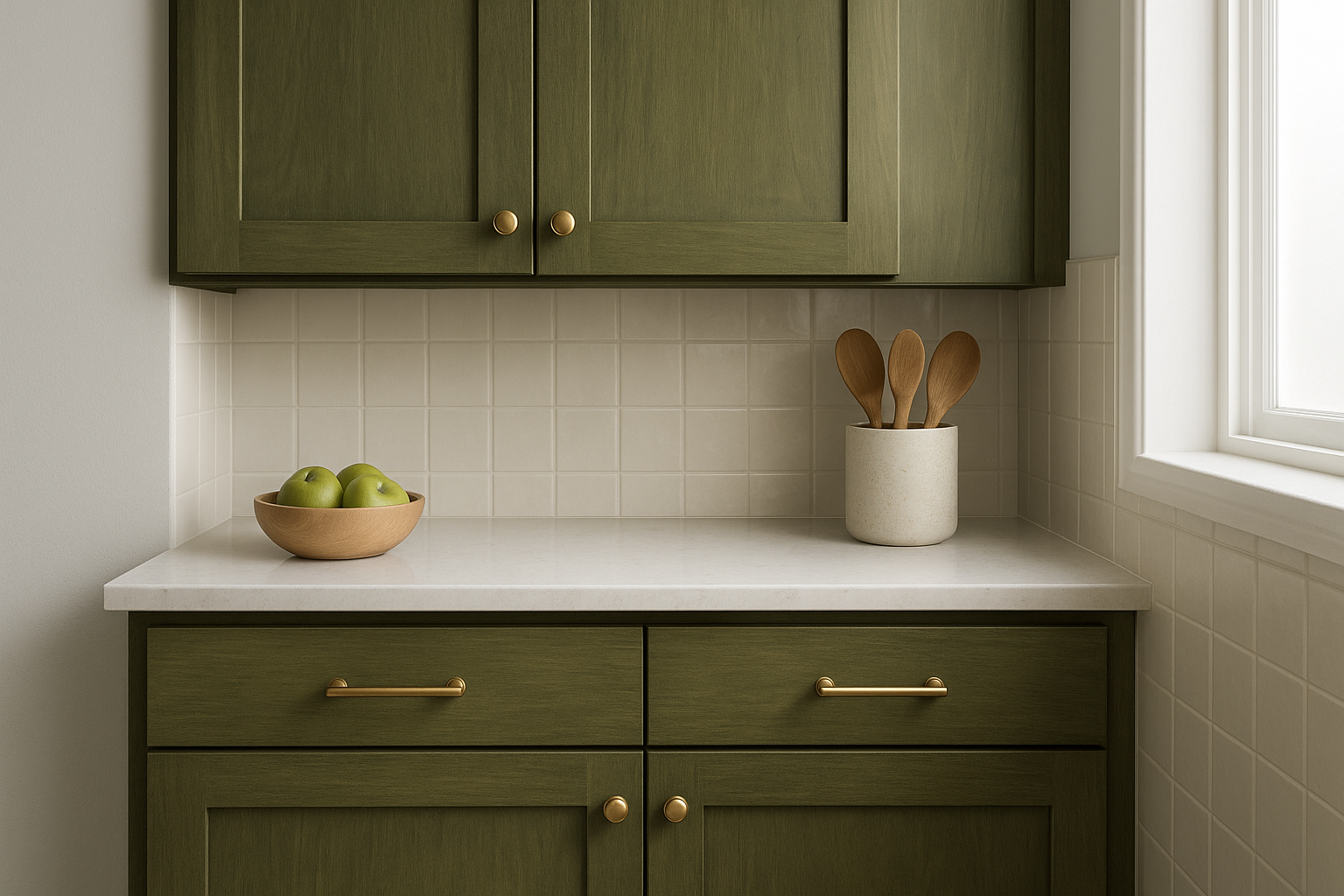 9. Olive green wash