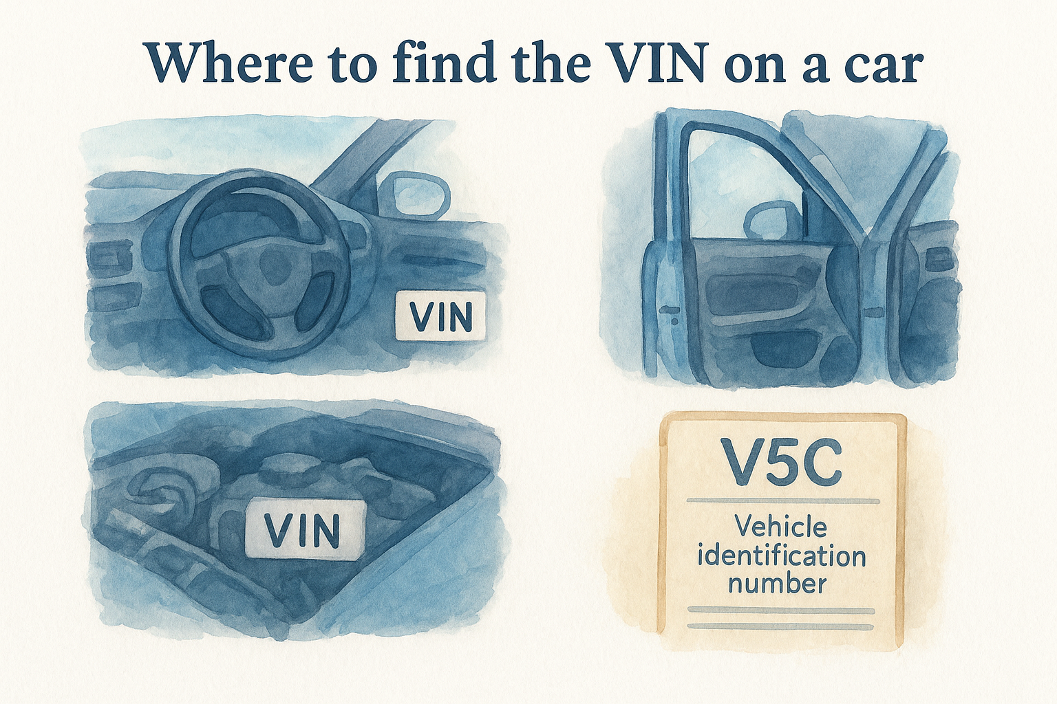 Where to find the VIN on a car
