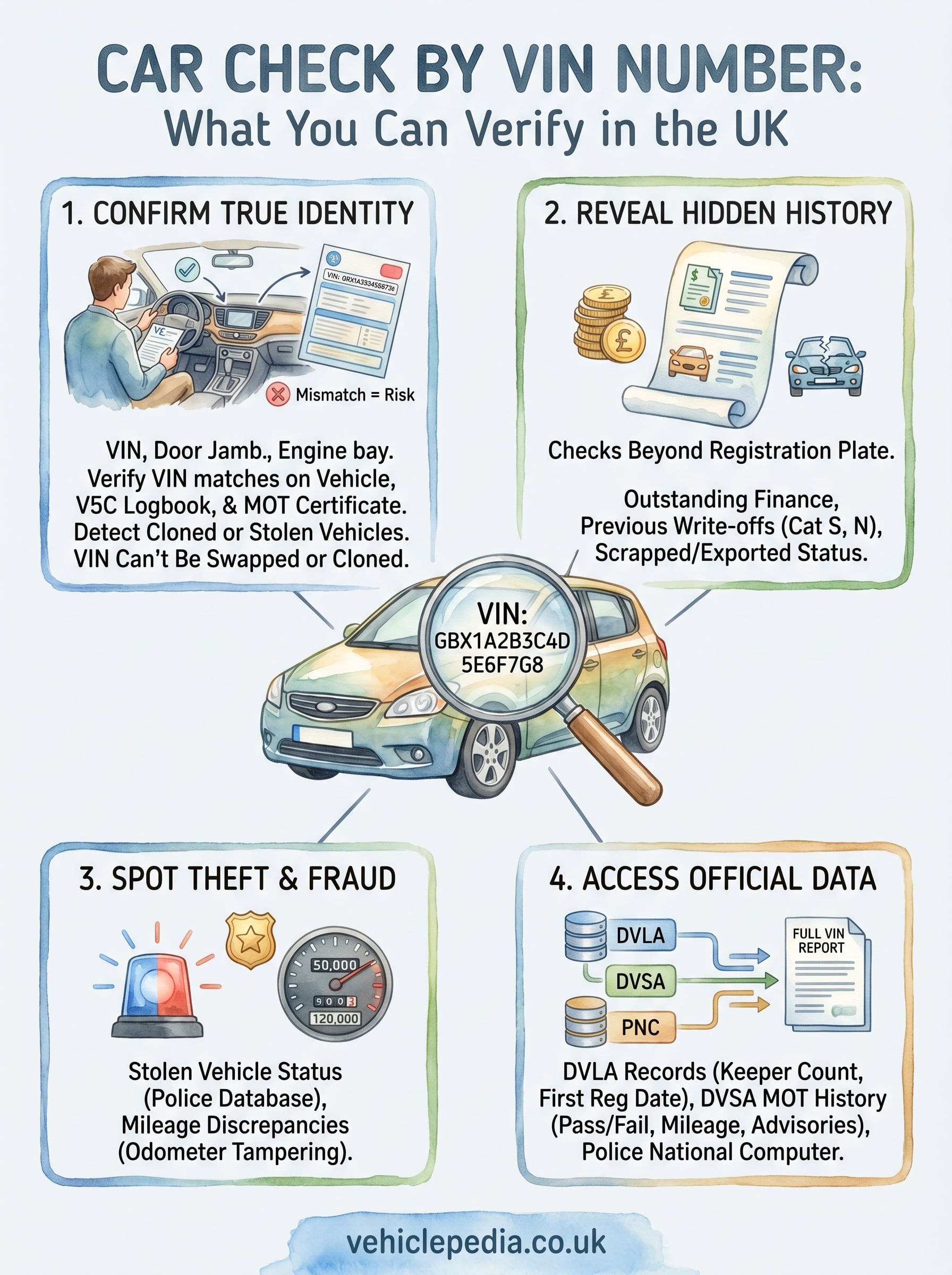 car check by vin number infographic