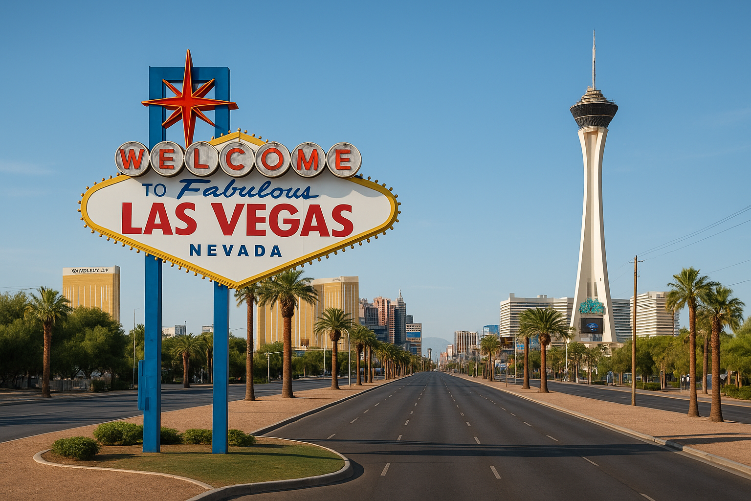 The physical boundaries of the Strip