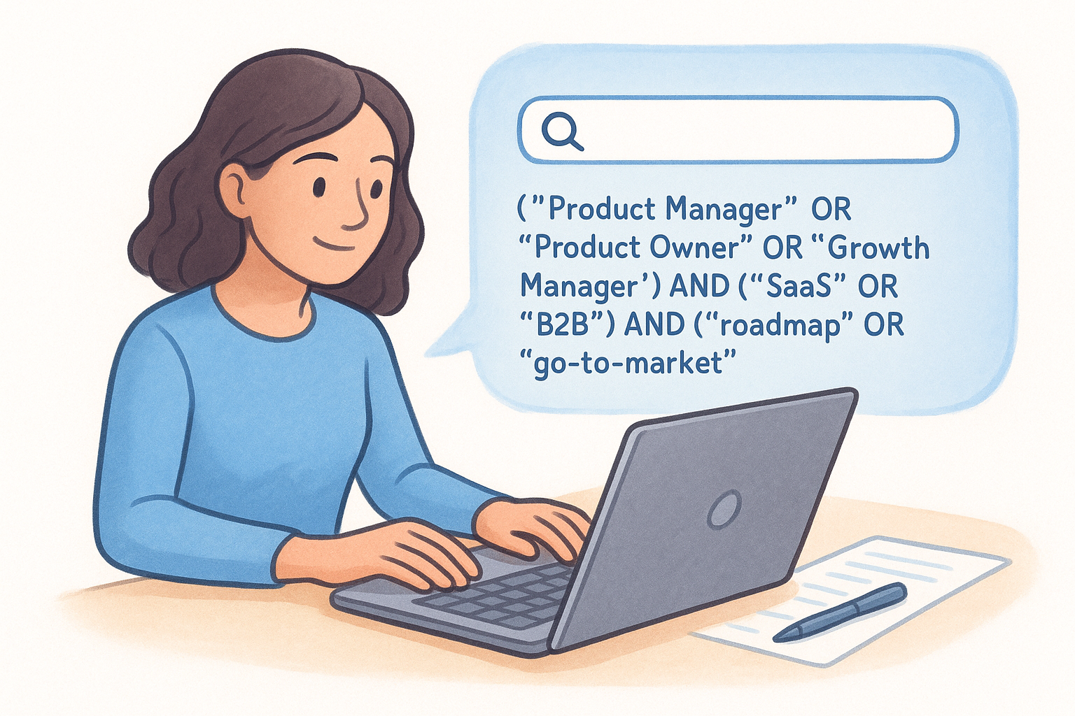 Build your Boolean string before you touch the search bar