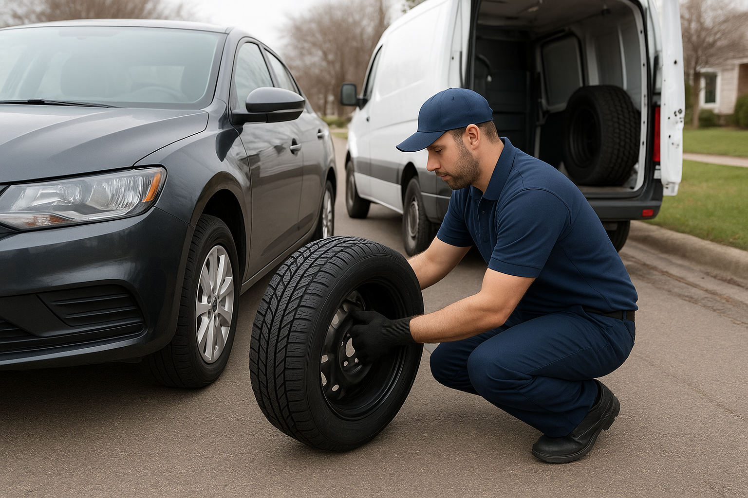 When buying a tire on-site is cheaper than towing