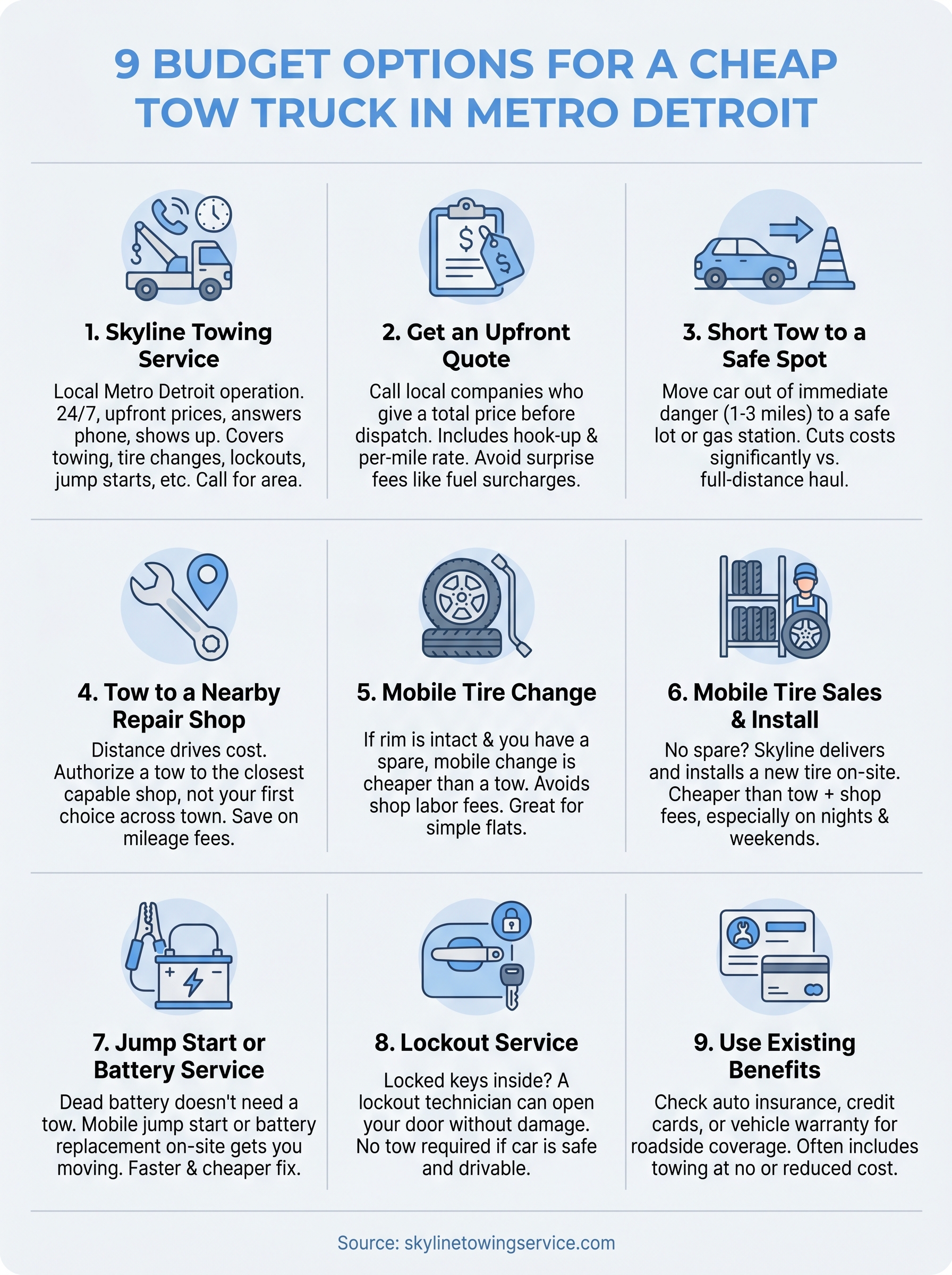 cheap tow truck near me infographic