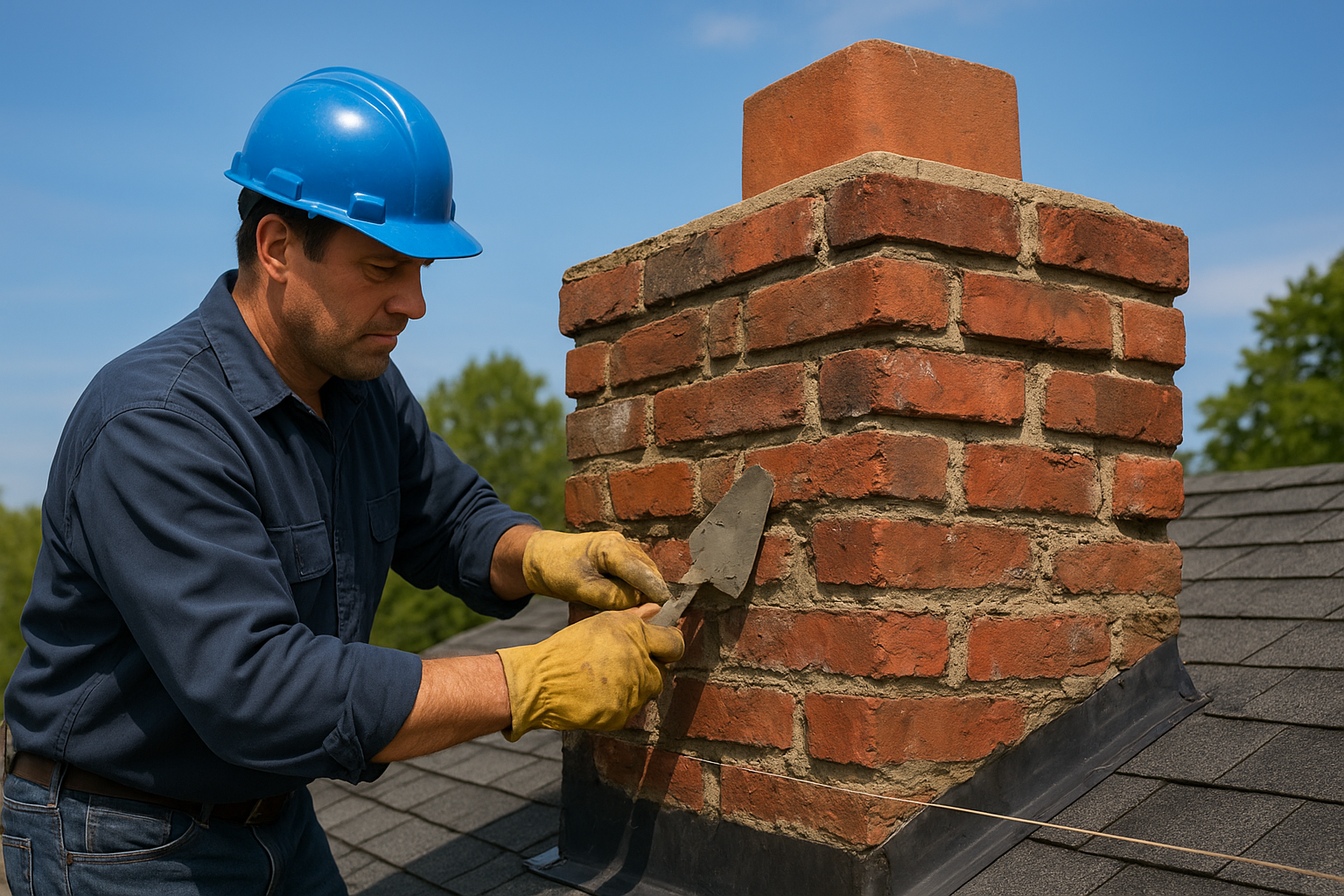 7. A masonry contractor for chimney brickwork