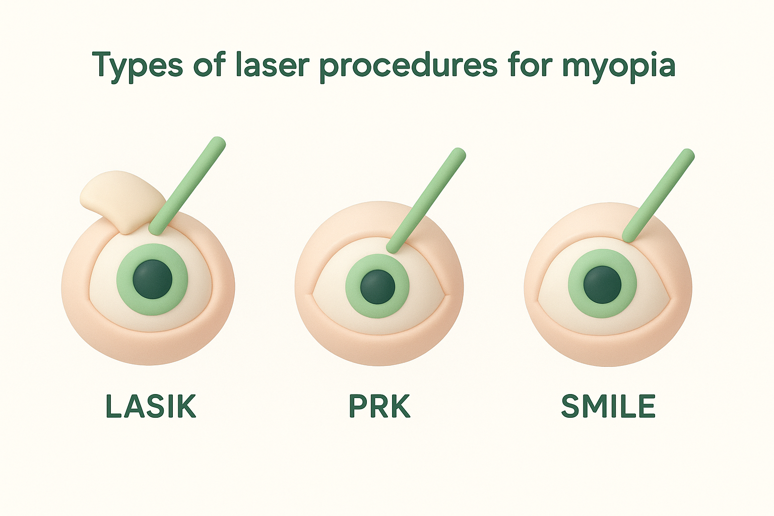 Types of laser procedures for myopia