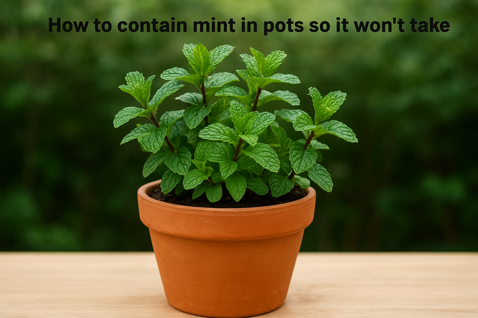 How to contain mint in pots so it won't take over