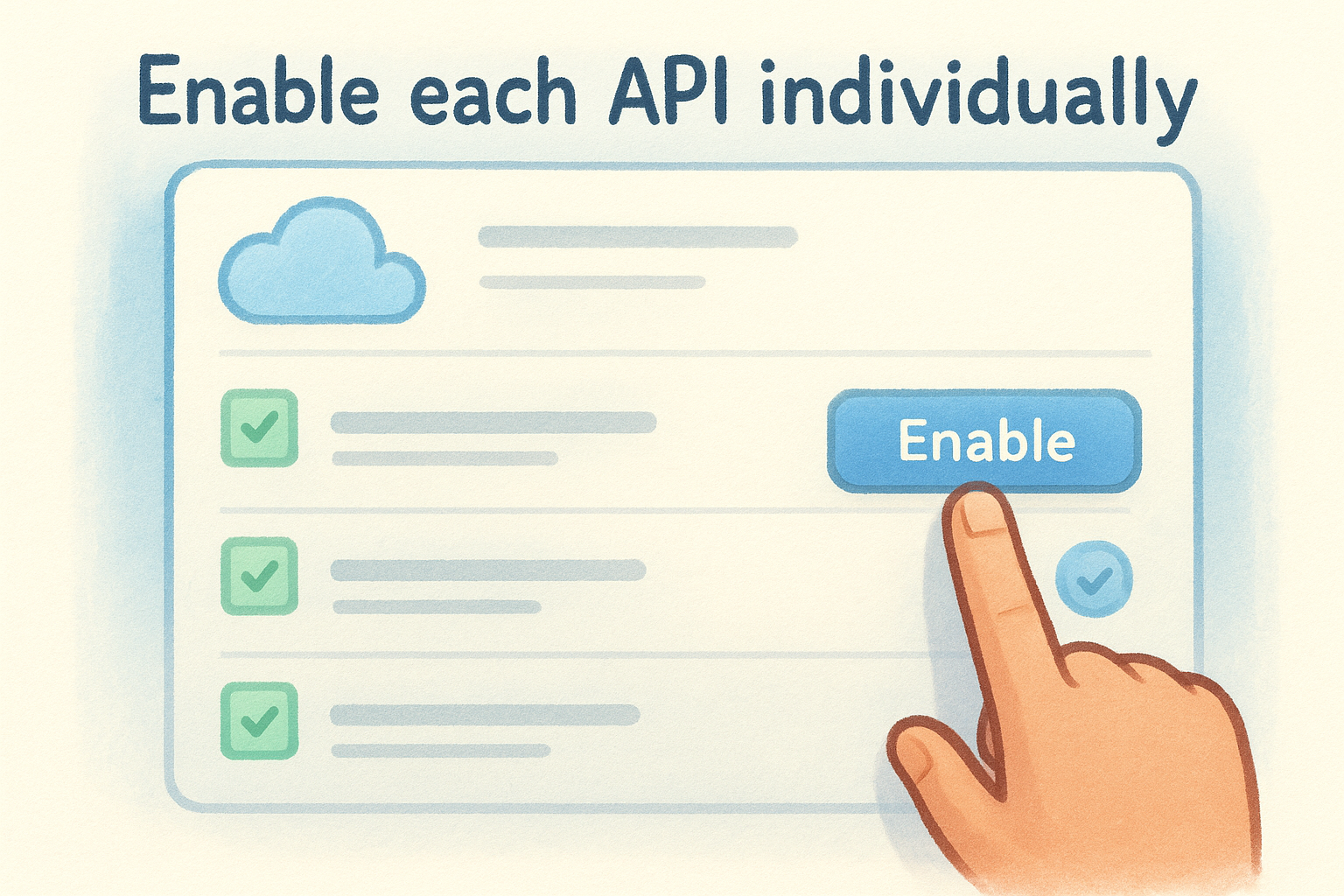 Enable each API individually